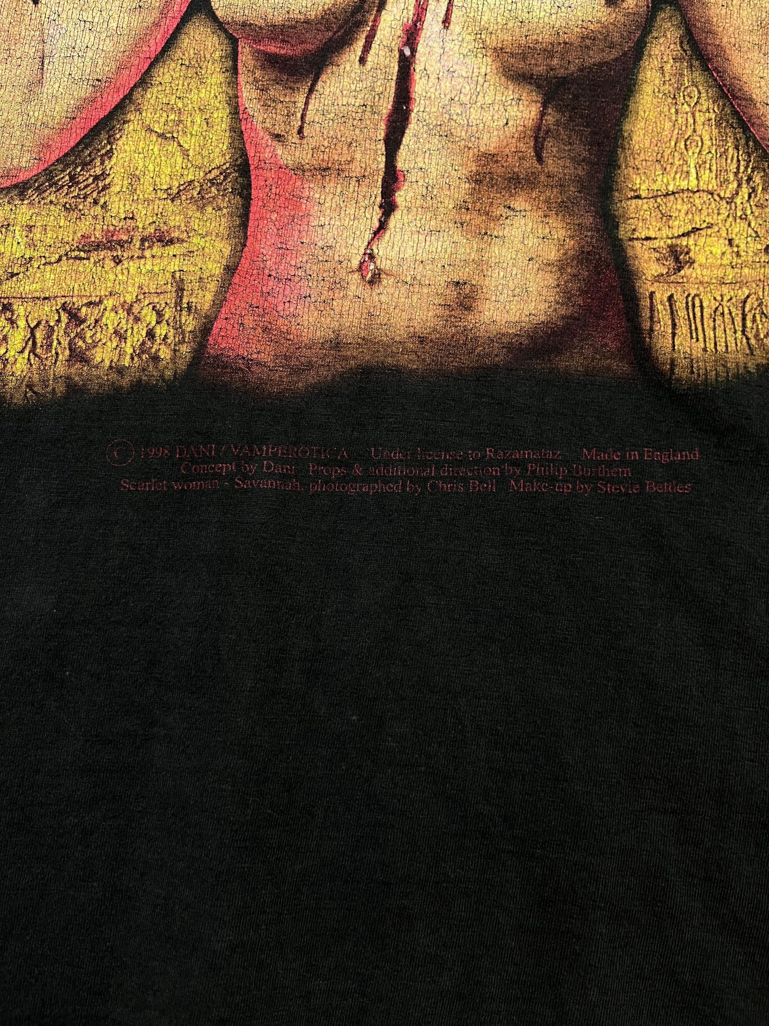 Vintage Vintage 1998 Cradle of Filth Praise The Whore T-Shirt Size US XL / EU 56 / 4 - 4 Thumbnail