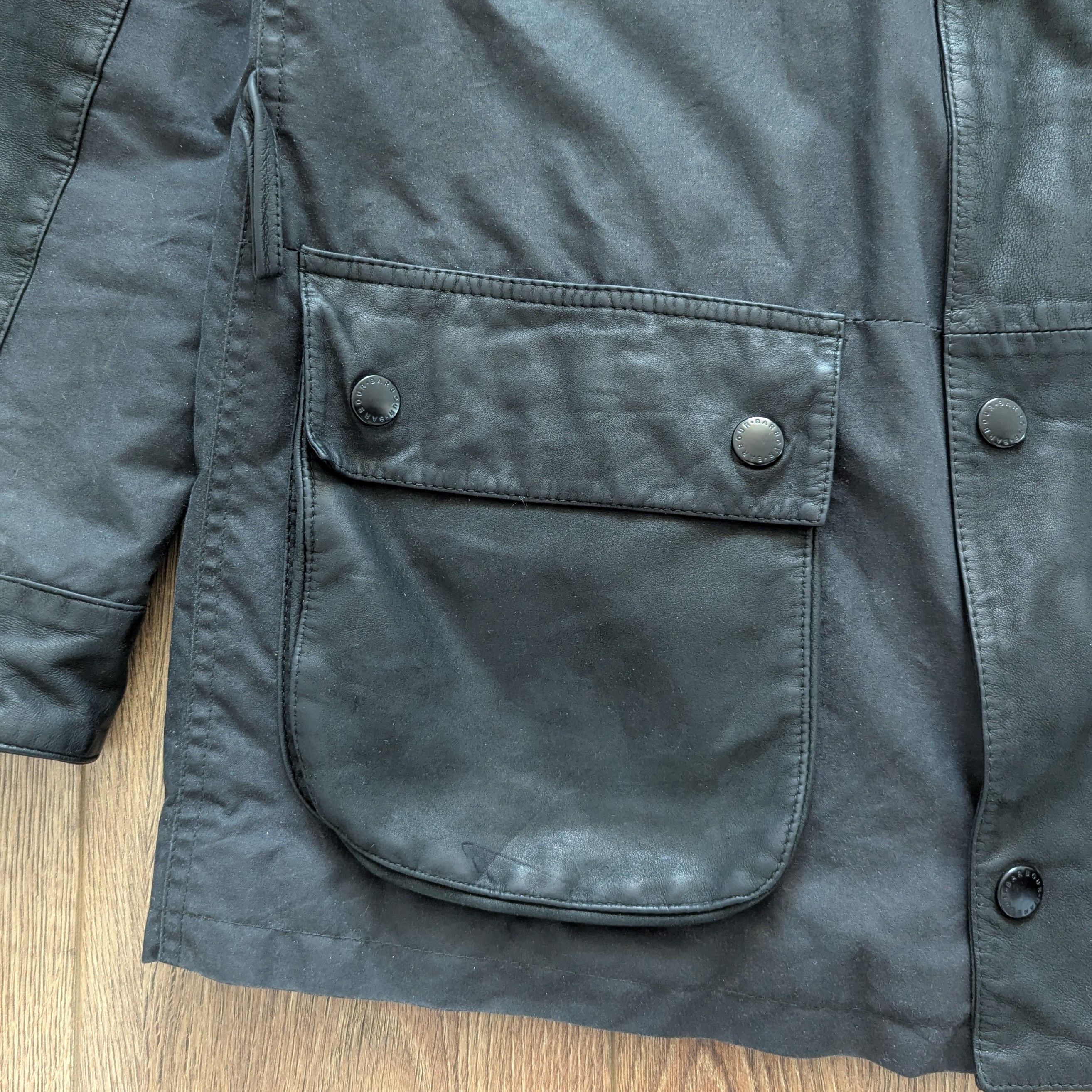 Barbour Barbour A436 Wax Leather INTERNATIONAL-BLACK Jacket MOTO Size US L / EU 52-54 / 3 - 7 Thumbnail