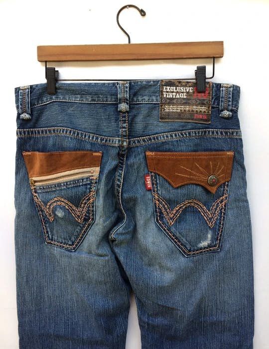 Japanese Brand Japanese Designer Brand Edwin Distressed Denim Pant Size US 35 - 7 Thumbnail