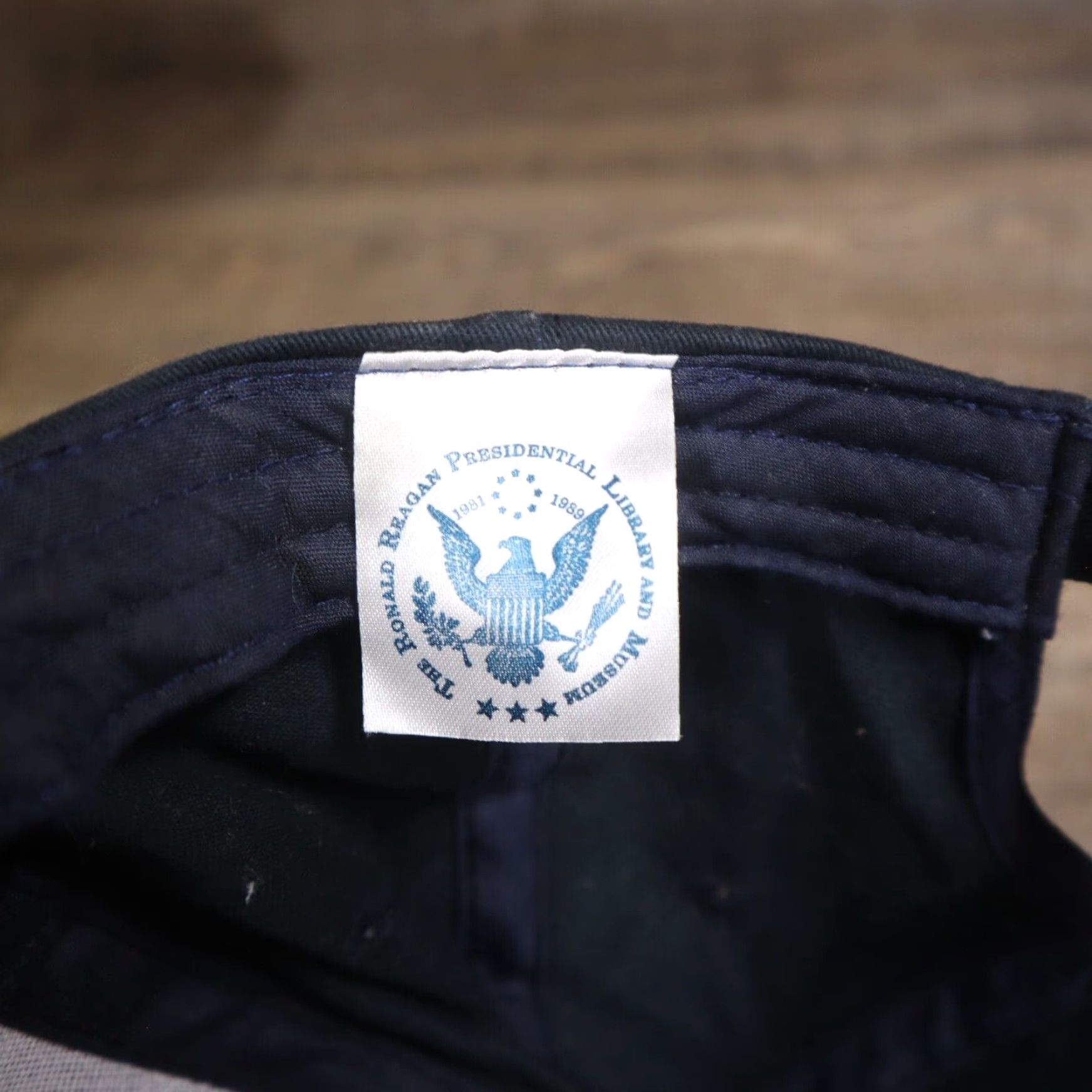 Vintage Navy Adjustable Baseball Cap Hat Adult Reagan Library Air Force One Strapback Size ONE SIZE - 7 Thumbnail