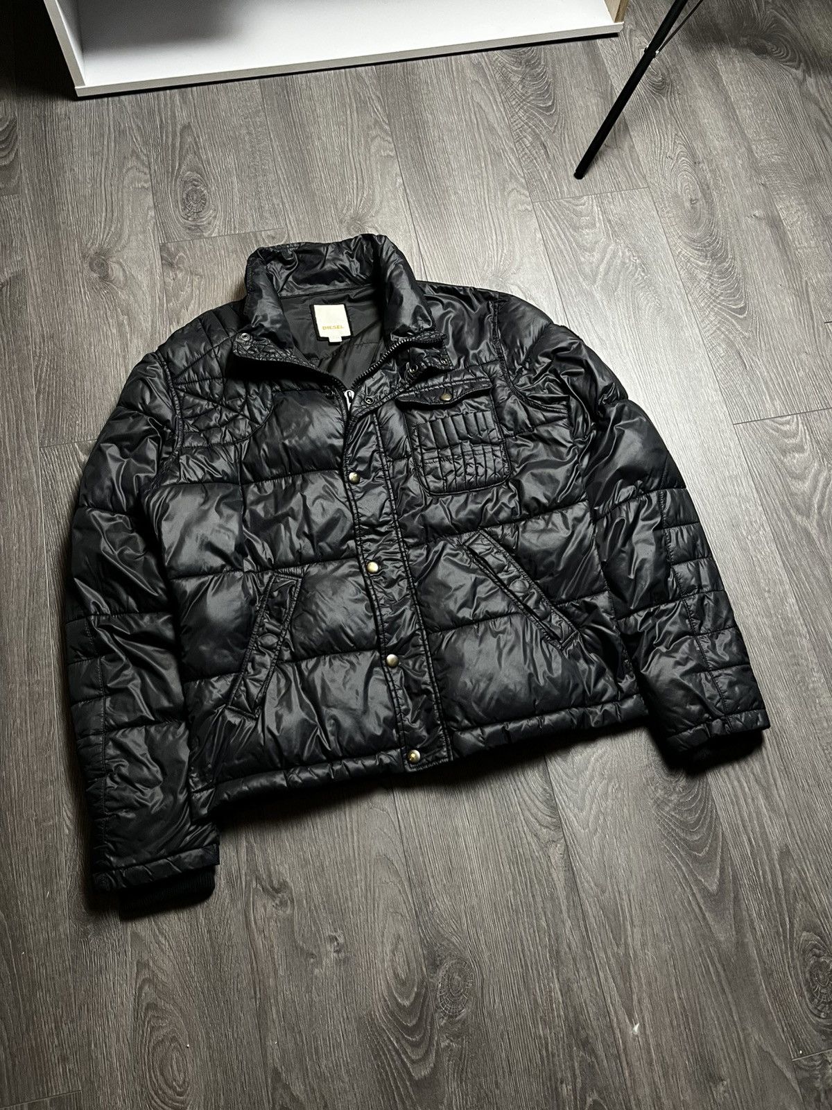 Diesel DIESEL Archive Y2K Tactical Puffer Jacket Black XL Size US XL / EU 56 / 4 - 1 Thumbnail