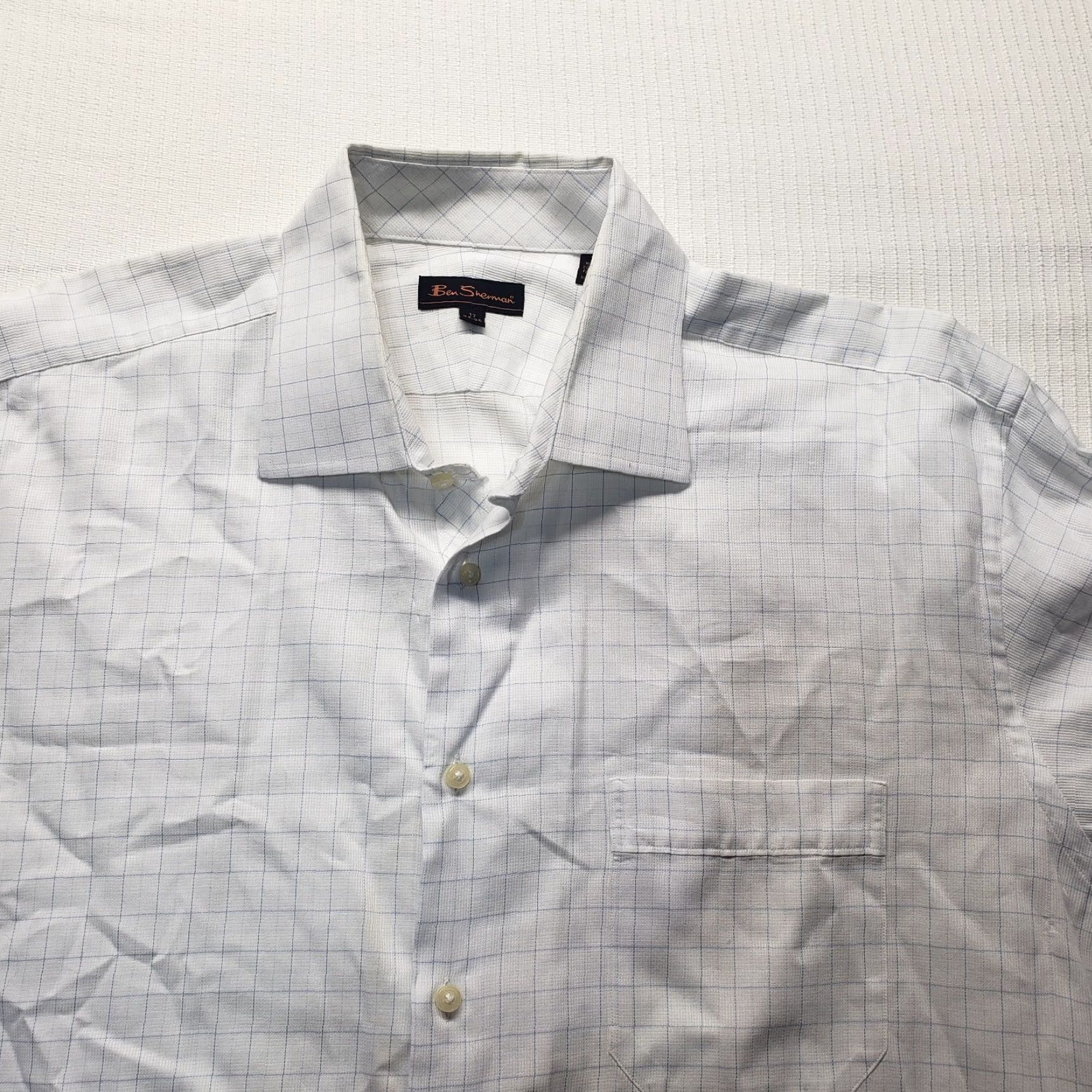 Ben Sherman Ben Sherman Shirt White 17 34-35 French Cuff Long Sleeve Dress Shirt Men Mens 170/88-89? Size US XL / EU 56 / 4 - 2 Thumbnail