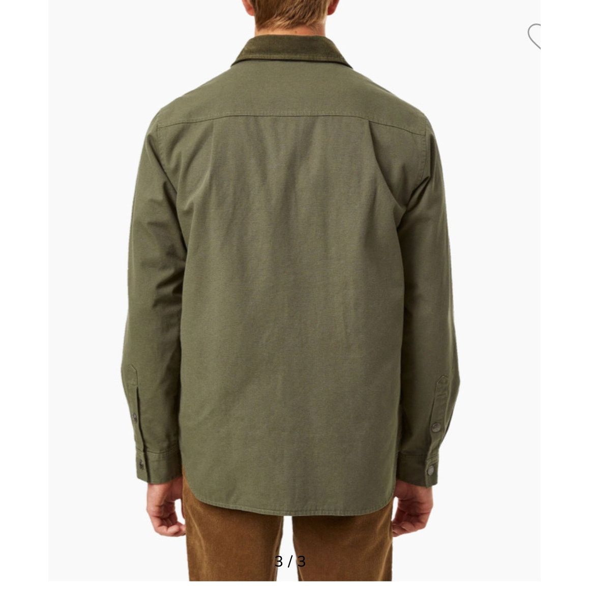Katin Men's Katin Olive Green cord collar button down jacket Size US L / EU 52-54 / 3 - 2 Thumbnail