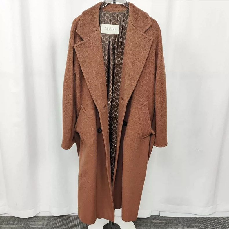 Max Mara Max Mara Lapel Double Breasted Coat Women's Dark Brown Nud Size S / US 4 / IT 40 - 1 Thumbnail