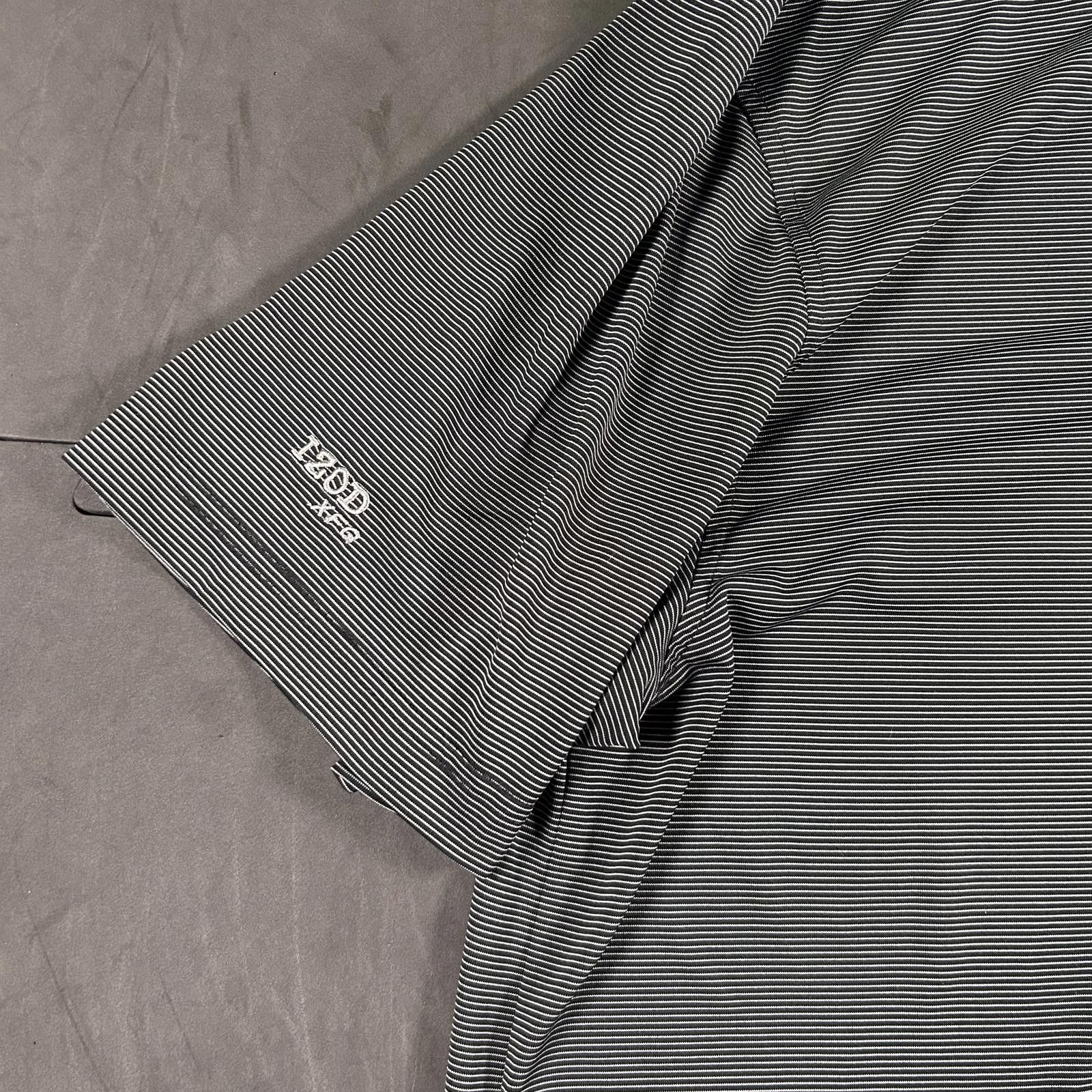 Izod IZOD Men's Black striped Golf Polo Shirt XL Size US XL / EU 56 / 4 - 4 Thumbnail