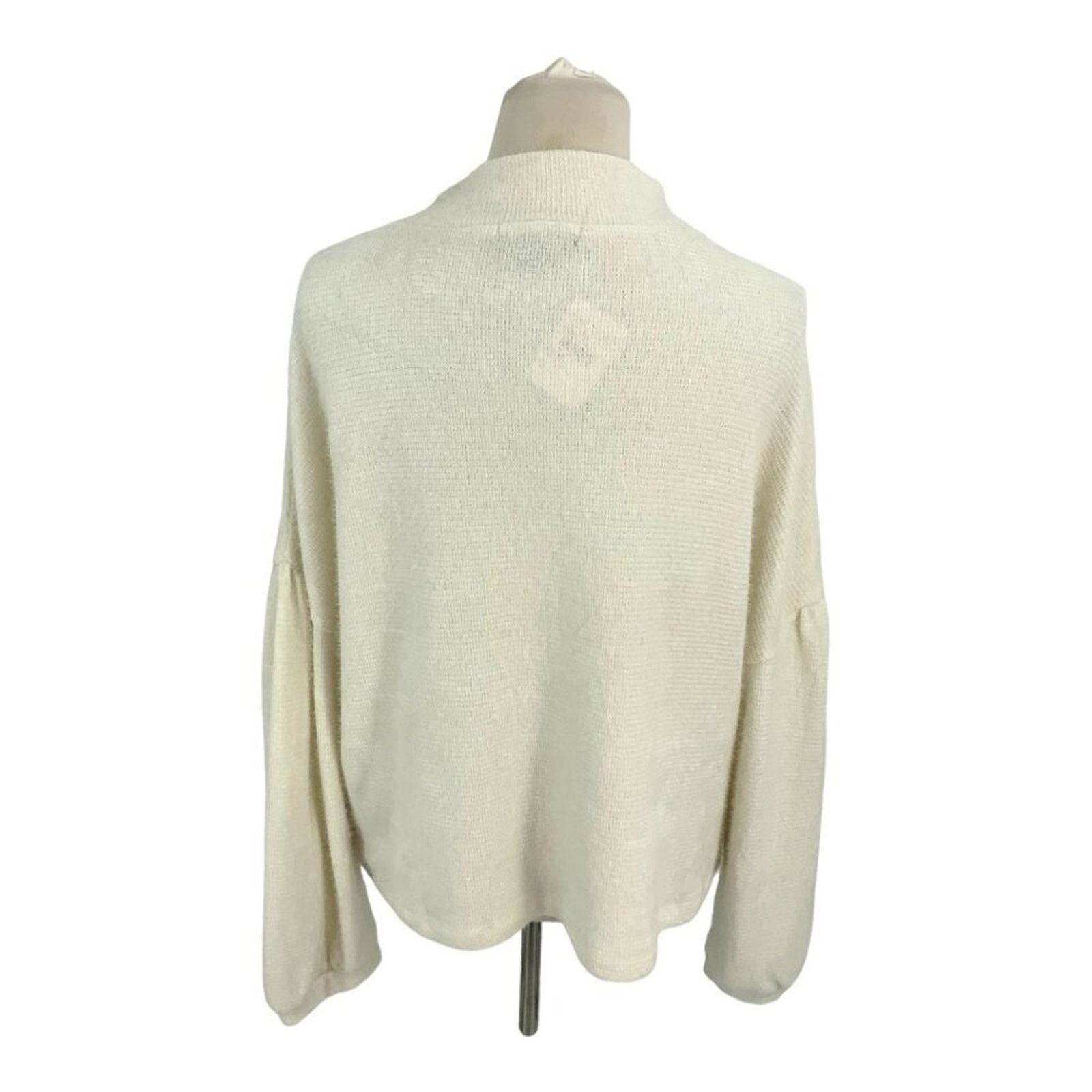 Sanctuary Sanctuary Keep Warm Mock Neck Sweater Cream XL NWT $59 MSRP Size XL / US 12-14 / IT 48-50 - 8 Thumbnail
