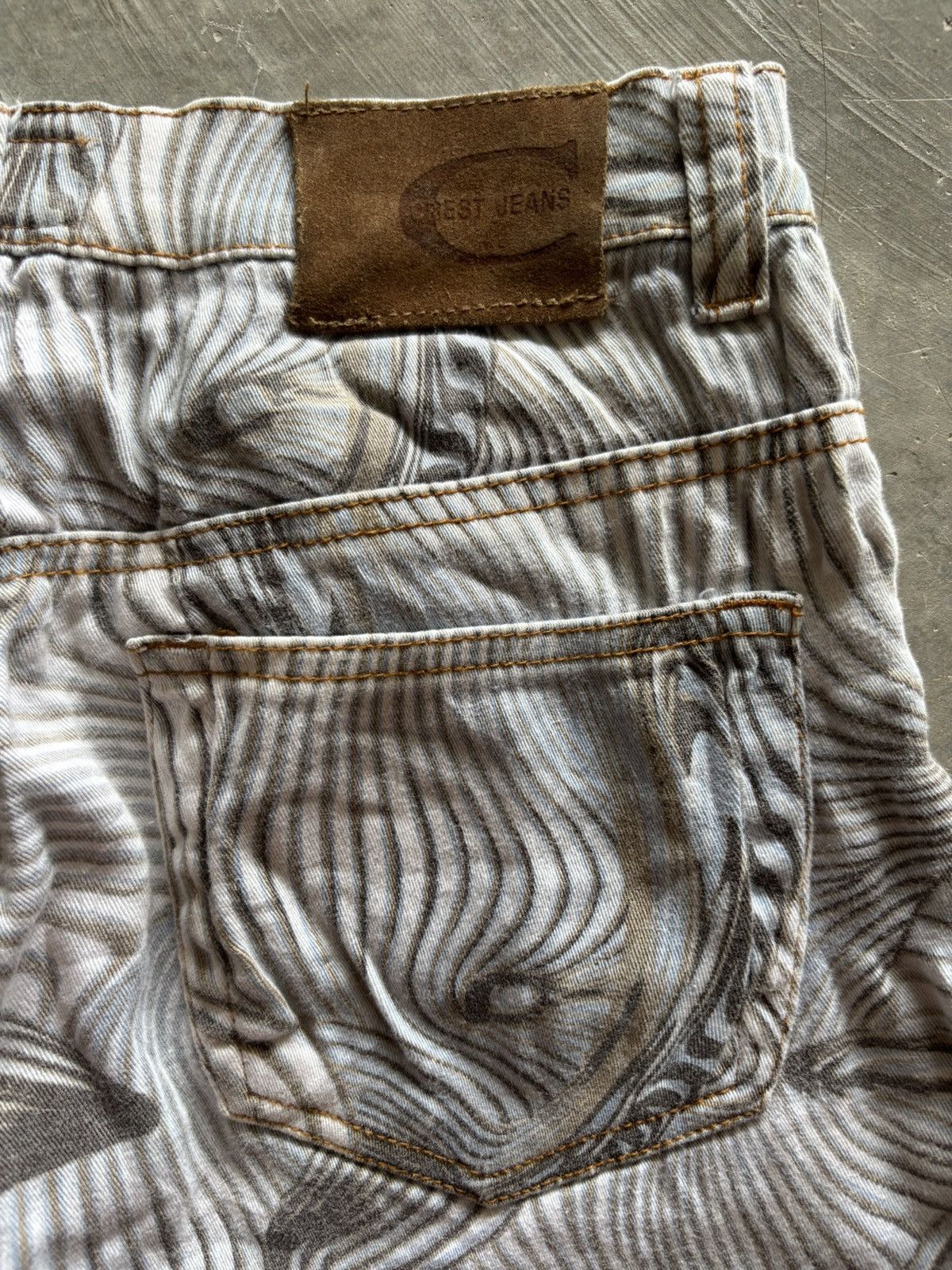 Other flared crest jeans zebra illusion art cavalli inspired Size US 28 / EU 44 - 11 Thumbnail
