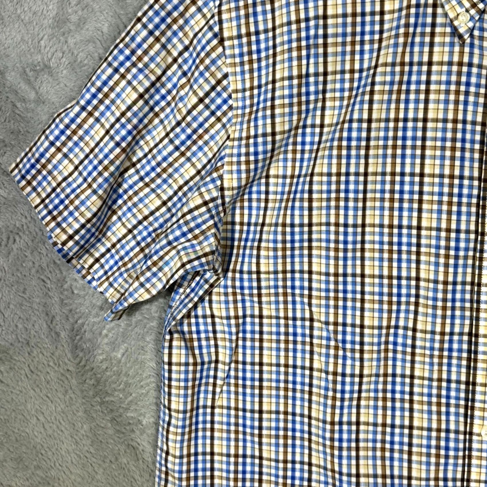 CO Moxie & Co Shirt Men Medium Blue Plaid Short Sleeve Button-Down Casual Size US M / EU 48-50 / 2 - 3 Thumbnail