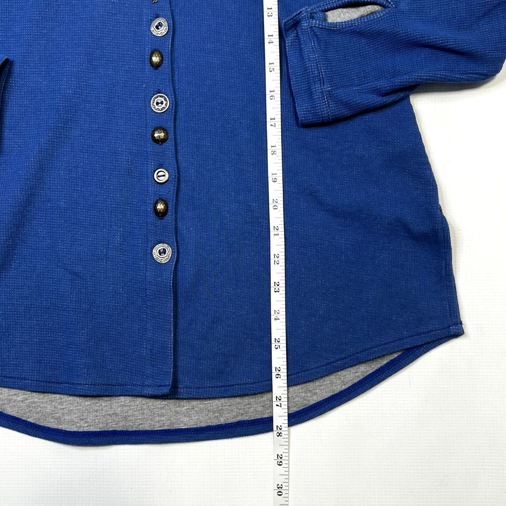 Soft Surroundings Soft Surroundings Sydney Shirt Button Up Blouse Blue XS Womens Wool Celtic? Size XS / US 0-2 / IT 36-38 - 6 Thumbnail