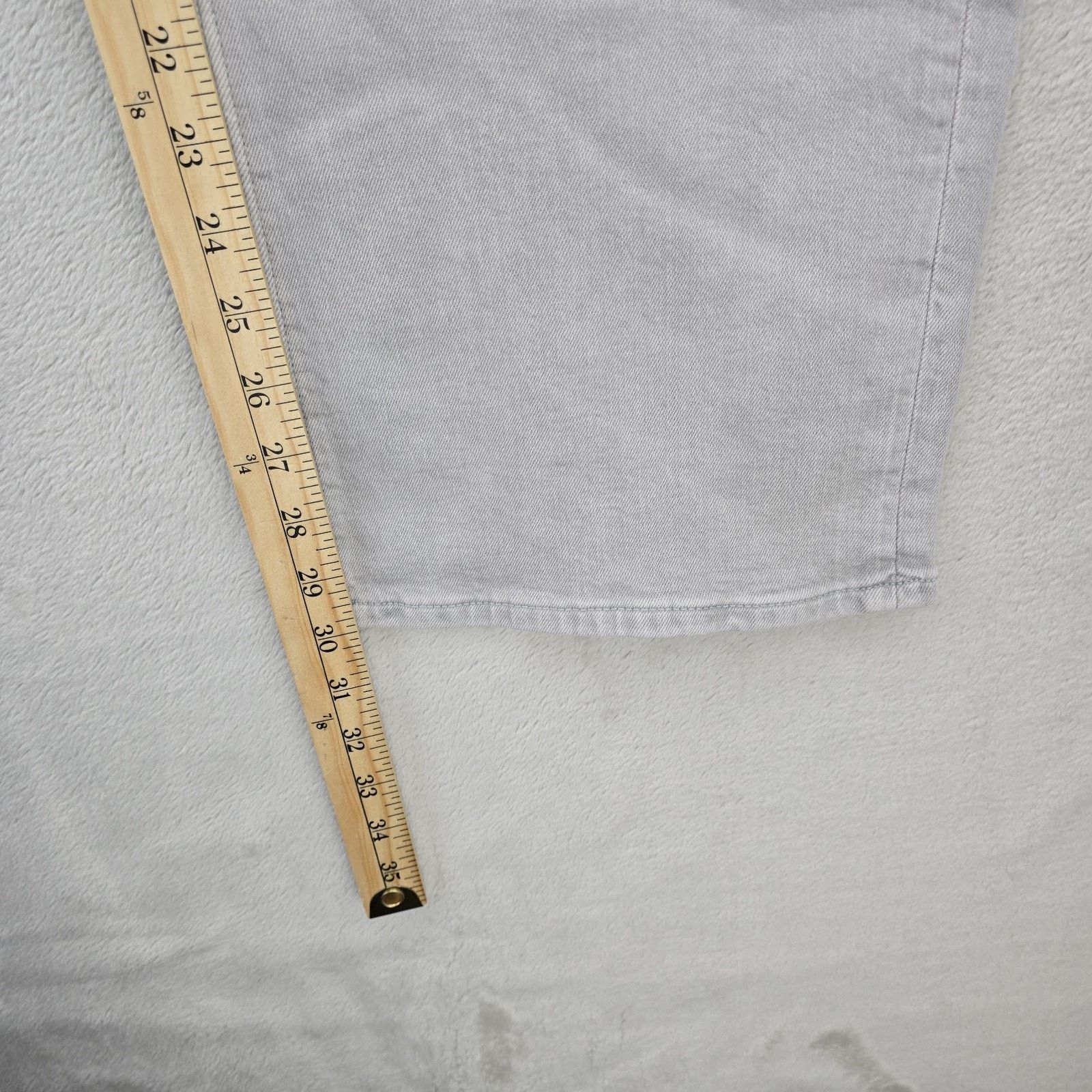 Abercrombie & Fitch Abercrombie Fitch Stovepipe Jeans 10 Long Gray (Fits 34x30) Size 34" / US 12 / IT 48 - 12 Thumbnail