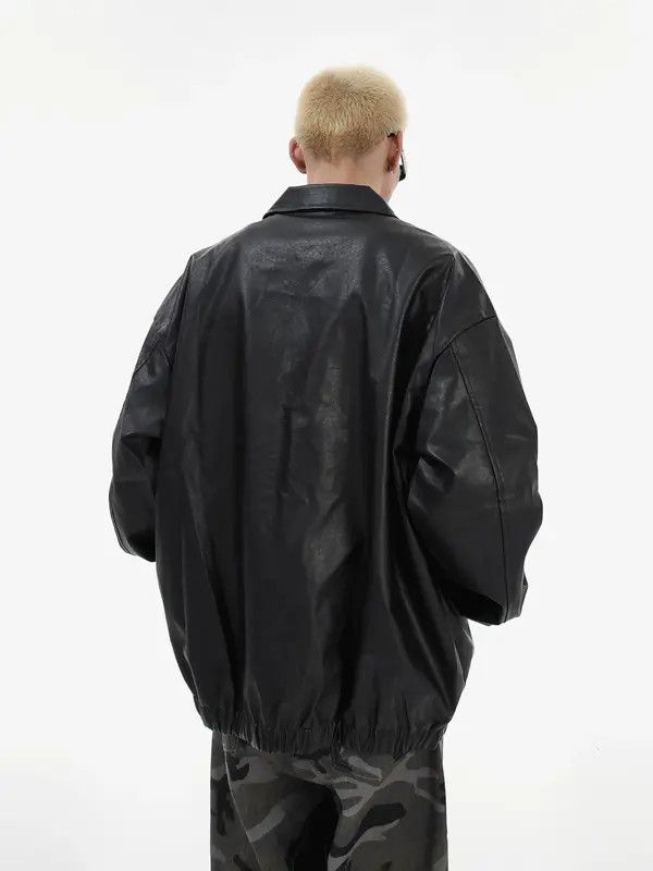 Vintage Vintage leather black jacket Size US L / EU 52-54 / 3 - 4 Thumbnail