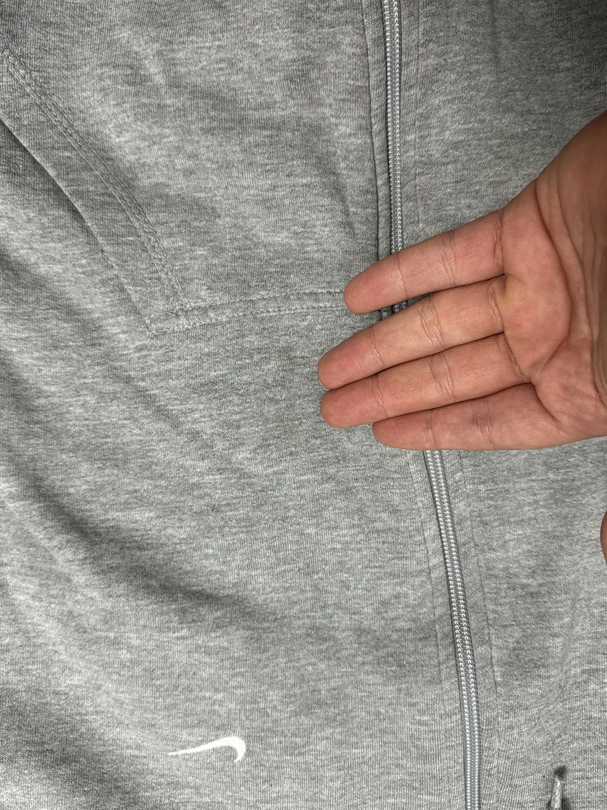 Vintage 90s Nike Vintage Zip Hoodie Grey Small Swoosh Embroidered Size US M / EU 48-50 / 2 - 5 Thumbnail