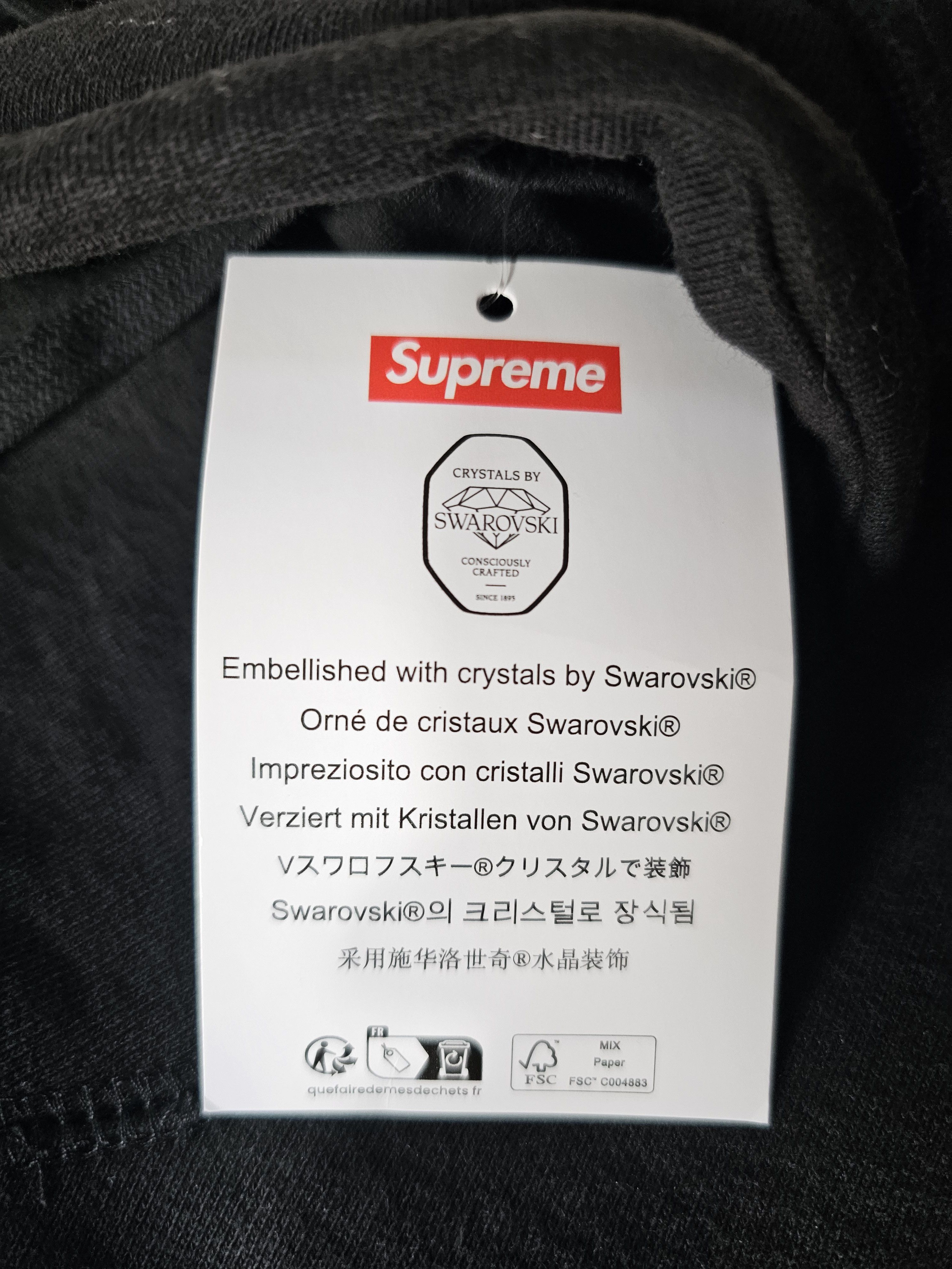 Supreme × Swarovski Supreme Swarovski Motion Logo Hooded Sweatshirt Size US XL / EU 56 / 4 - 6 Thumbnail