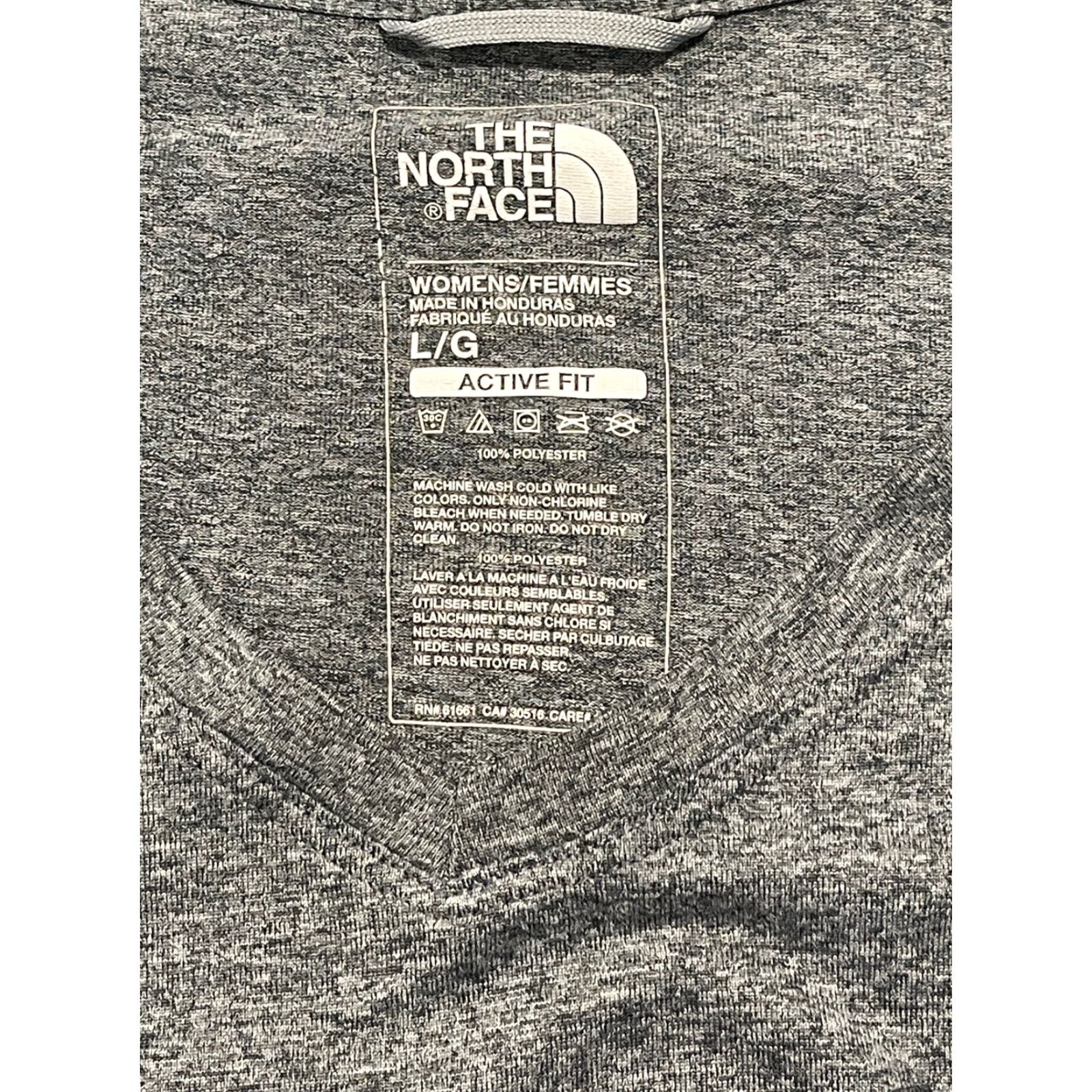 The North Face The North Face Shirt Large Woman’s Flower Print SS Active Fit Gray Orange Hiking Size L / US 10 / IT 46 - 2 Thumbnail