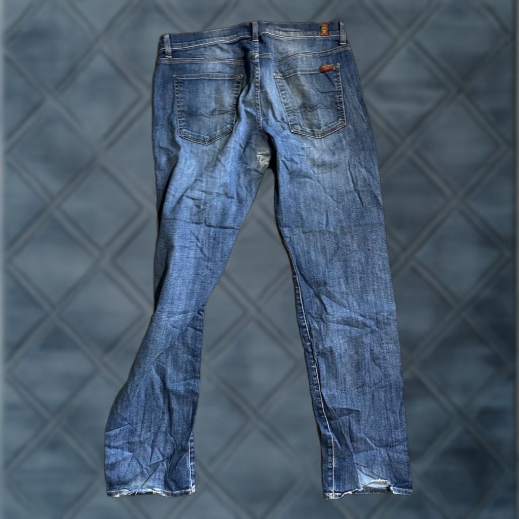 7 For All Mankind 7 For All Mankind Jeans 34x32 Blue Denim Stretch Standard Pants Flaw Mens Size US 34 / EU 50 - 1 Thumbnail