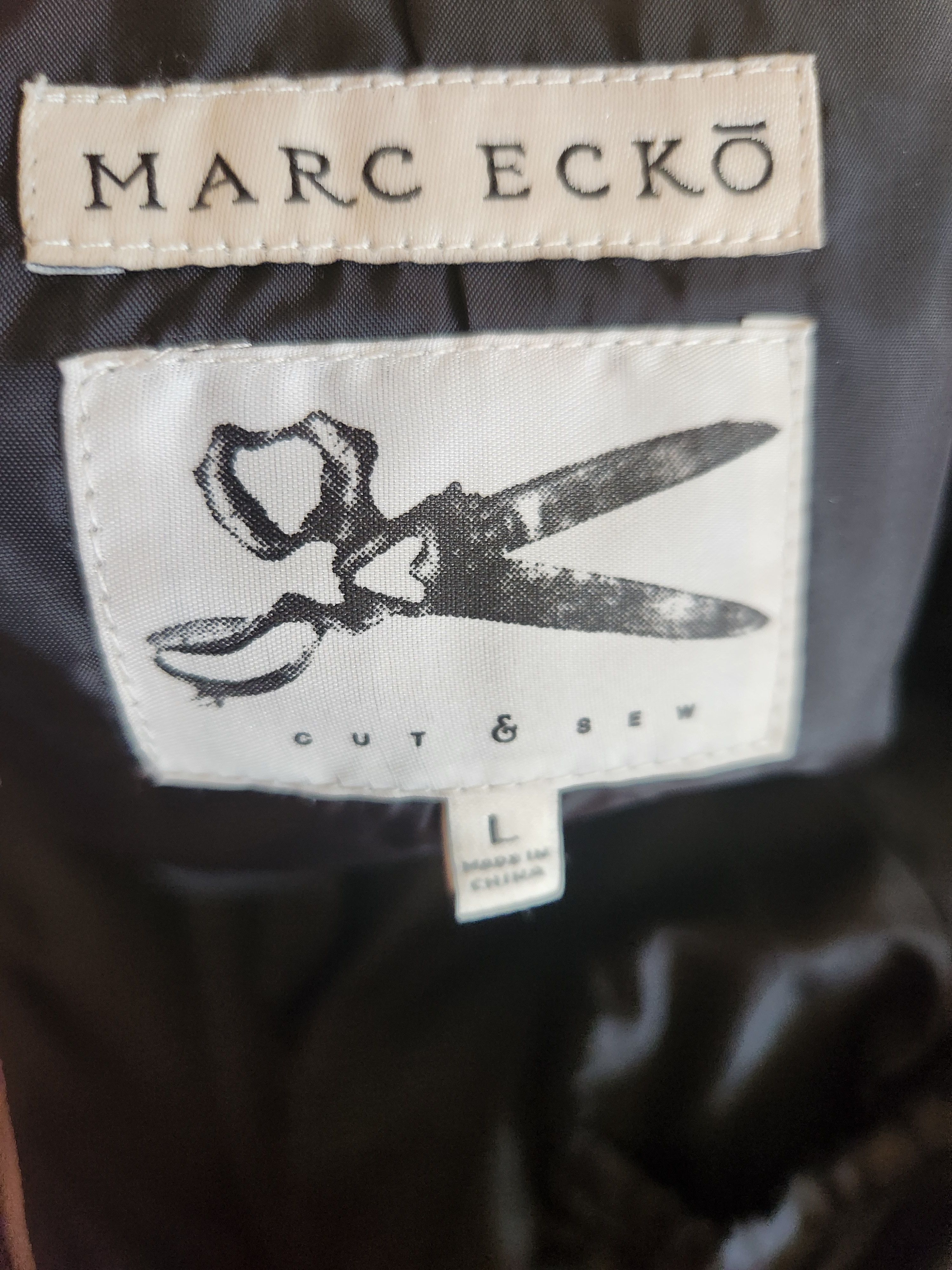 Marc Ecko NWOT Wool Blend Black and Gray Striped Men's Blazer Size 42R - 4 Thumbnail