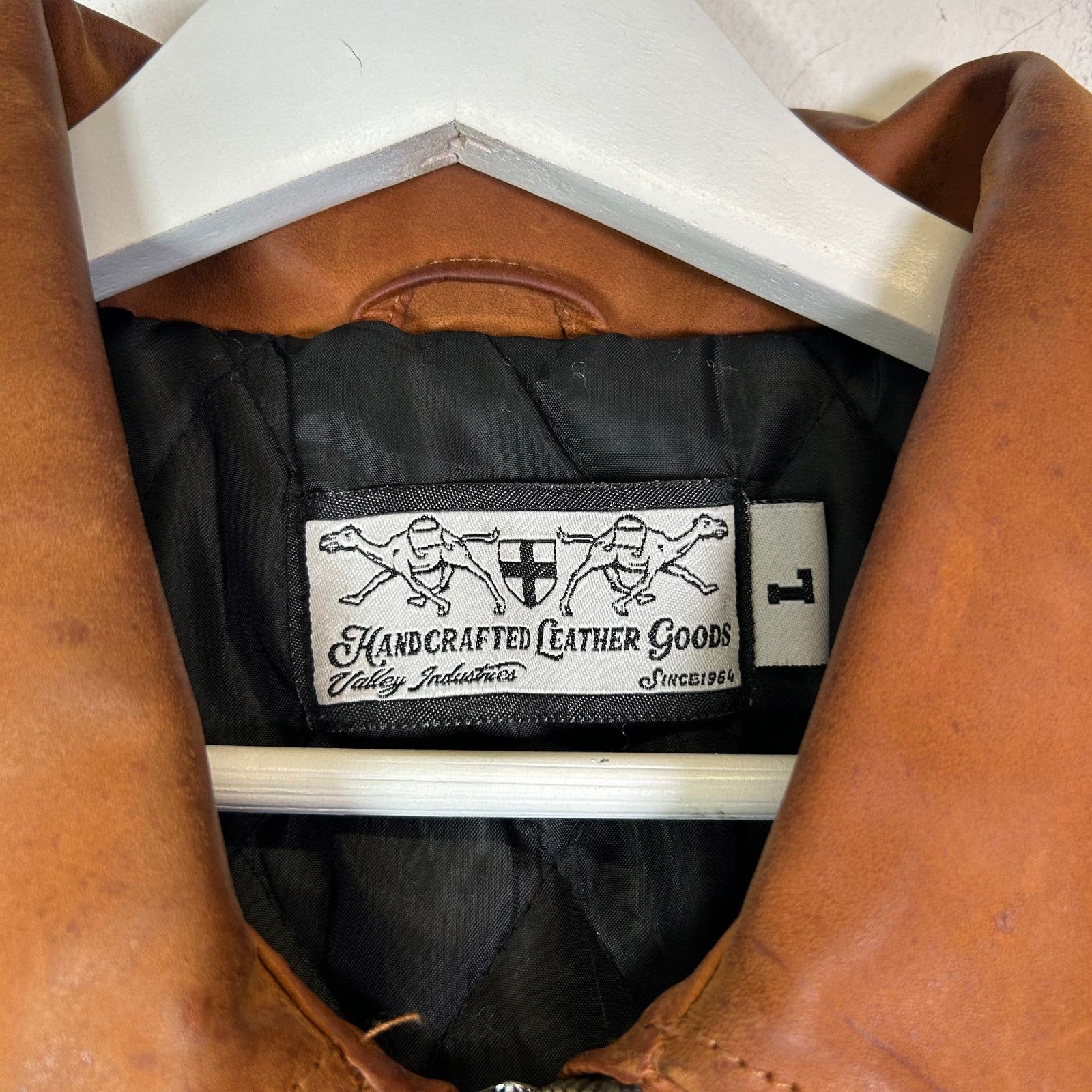 Vale Vale Brown Valley Sports Division Leather Jacket Size US L / EU 52-54 / 3 - 5 Thumbnail