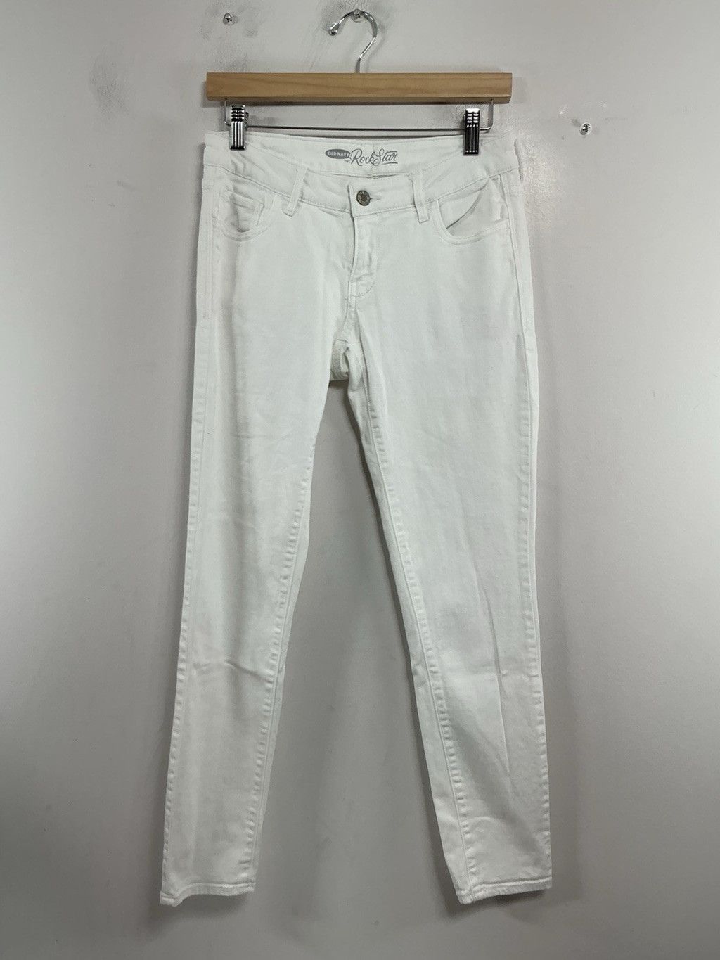 Old Navy Woman's Old Navy The Rock Star White Jeans 6 Ankle Size 28" / US 6 / IT 42 - 1 Thumbnail