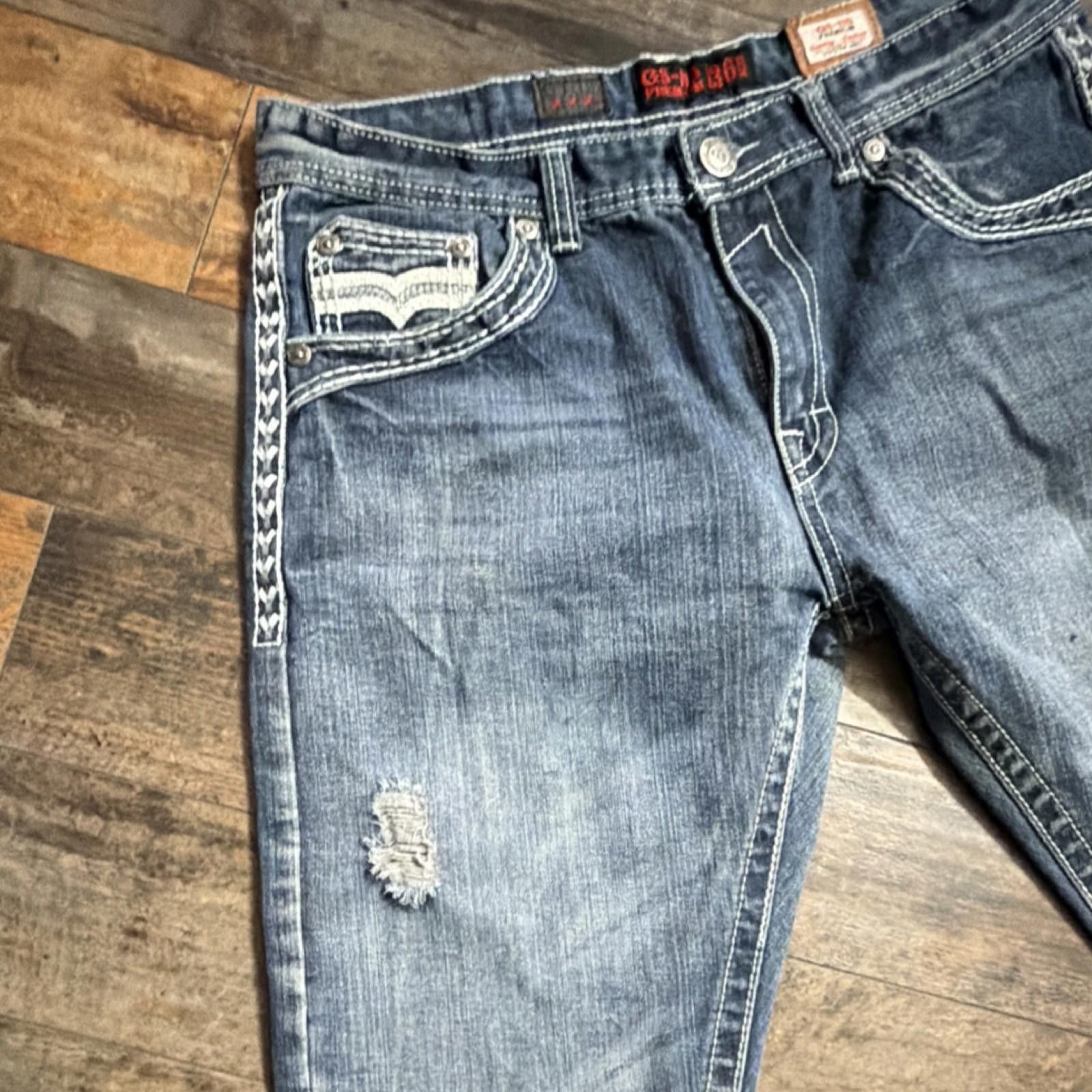 Other GS-115 premium Slim Fit Jeans Distressed Men's 36x31 Size US 36 / EU 52 - 6 Thumbnail