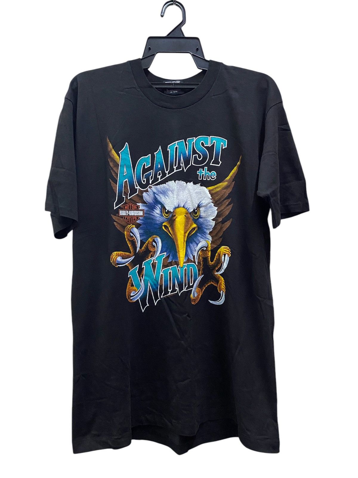 VINTAGE HARLEY DAVIDSON AGAINST THE WIND