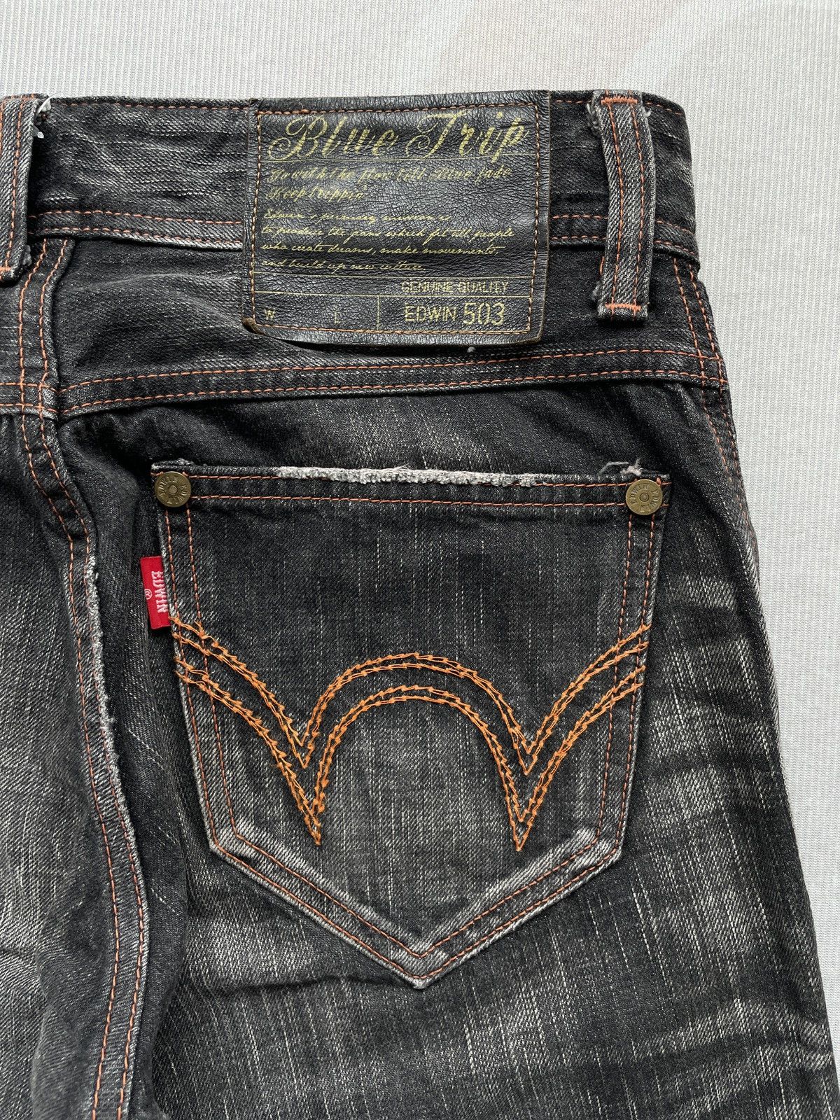 Edwin × Japanese Brand Edwin 503 Straight Jeans (P98) Size US 30 / EU 46 - 11 Thumbnail