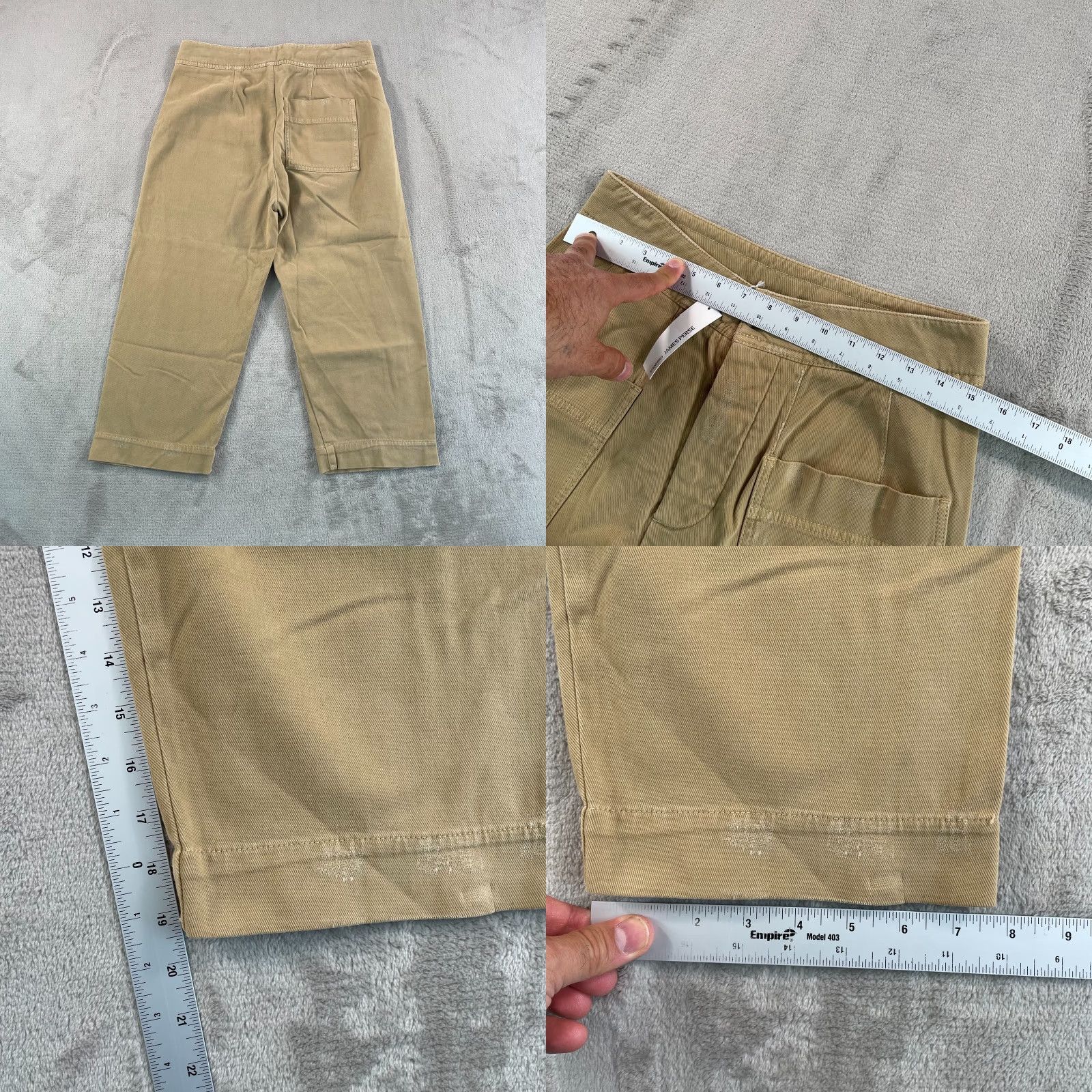 James Perse James Perse Crop Twill Pants Women 29 Tabac Stretch Cotton NWT Verified 25 Beig﻿e Size 42" / US 20 - 8 Thumbnail