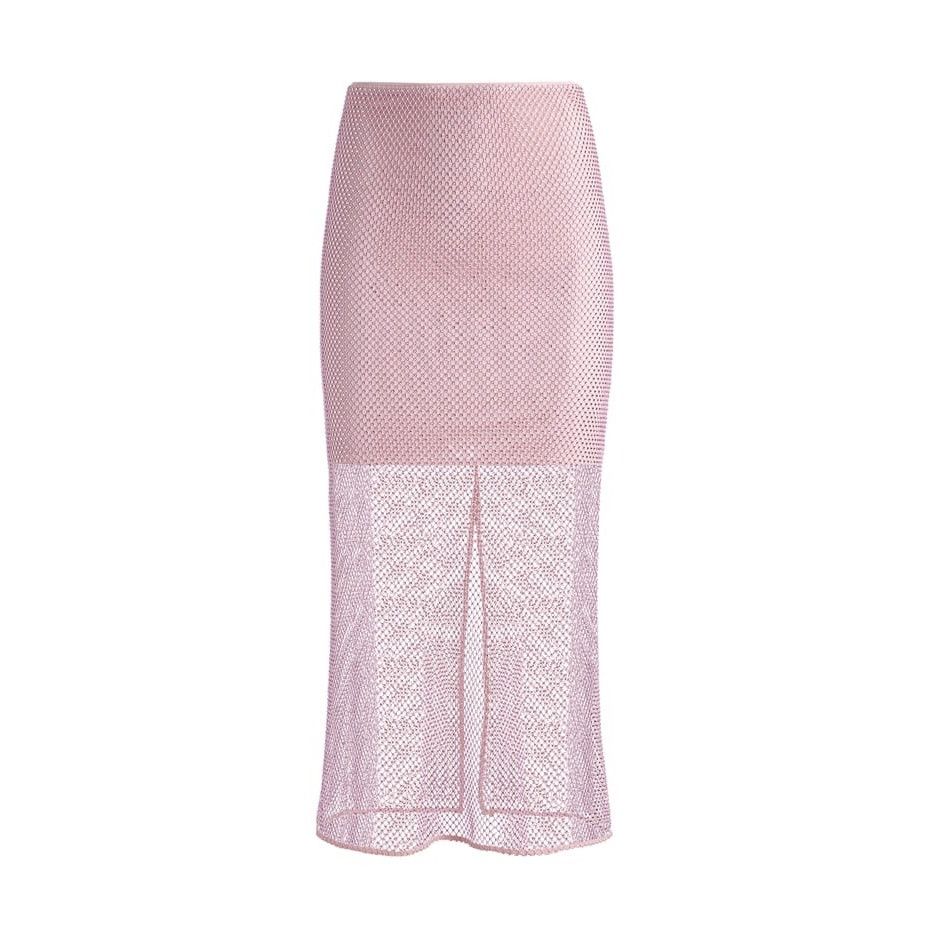 Alice + Olivia Alice + Olivia Maeve Crystal-Embellished Skirt pink size 12 Size 34" / US 12 / IT 48 - 2 Thumbnail