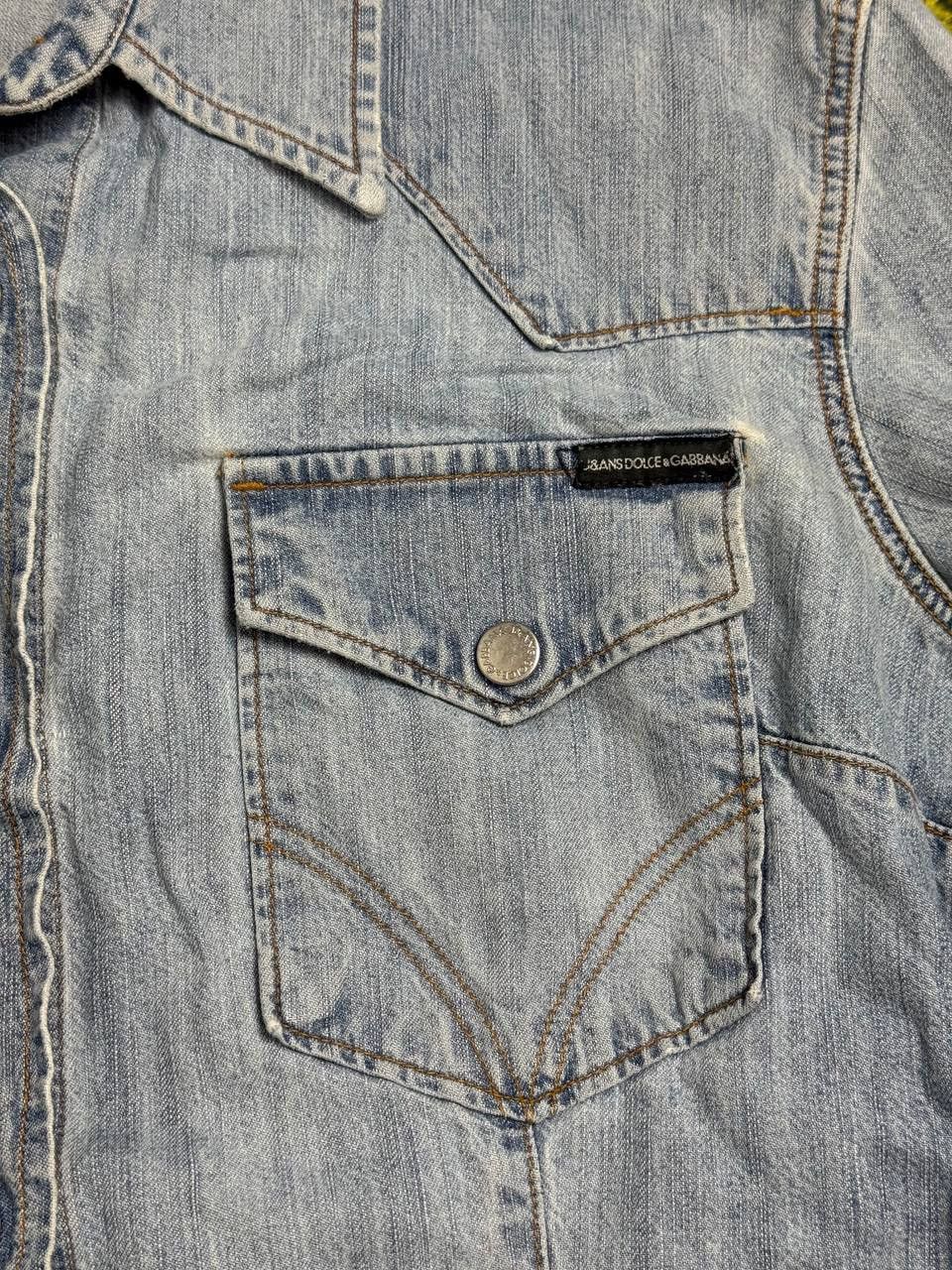 Dolce & Gabbana Dolce & Gabbana Denim Shirt Size M / US 6-8 / IT 42-44 - 2 Thumbnail