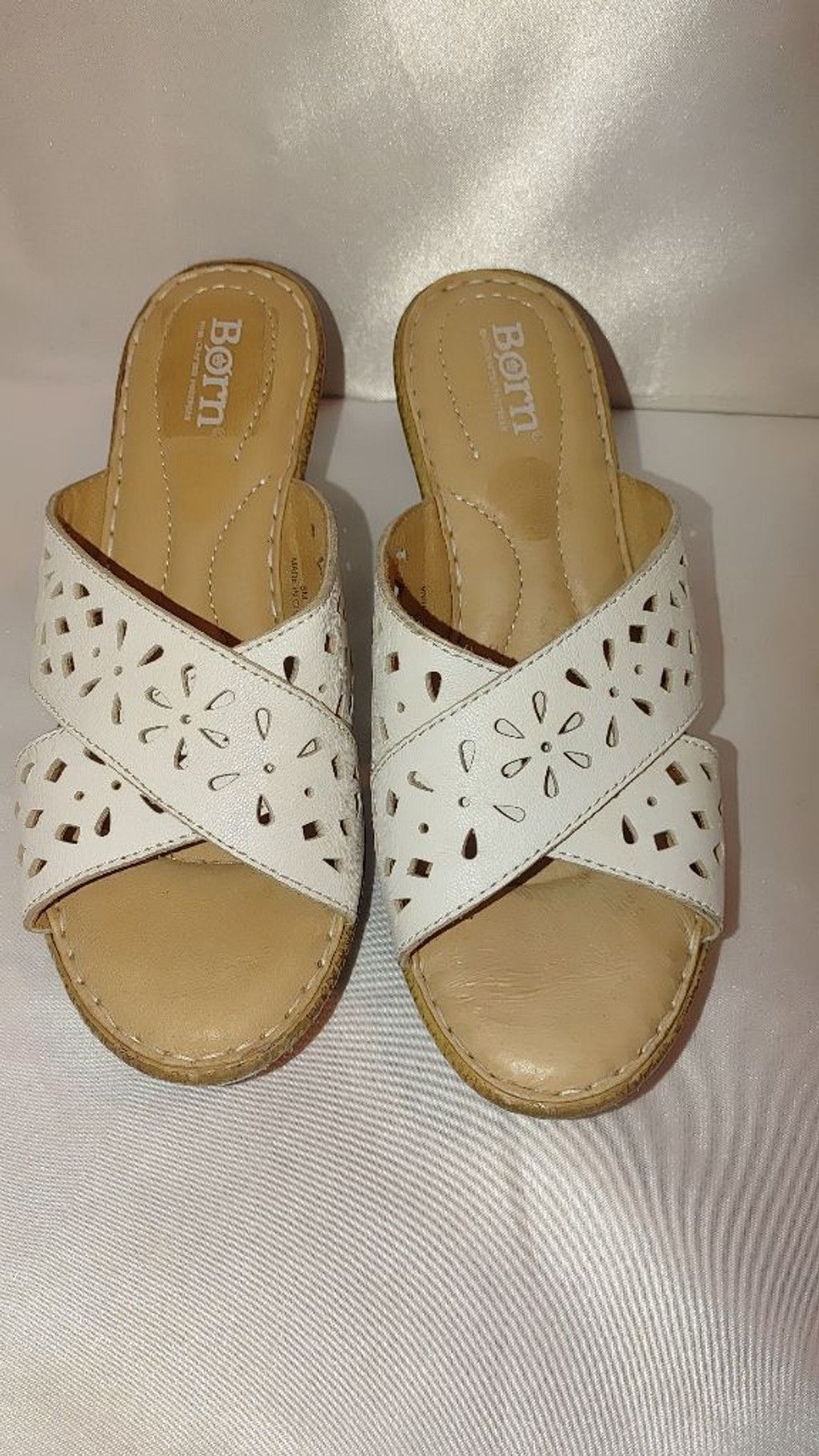 Born Born Canova Leather Wedge Sandal Size 8M Size US 8 / IT 38 - 5 Thumbnail