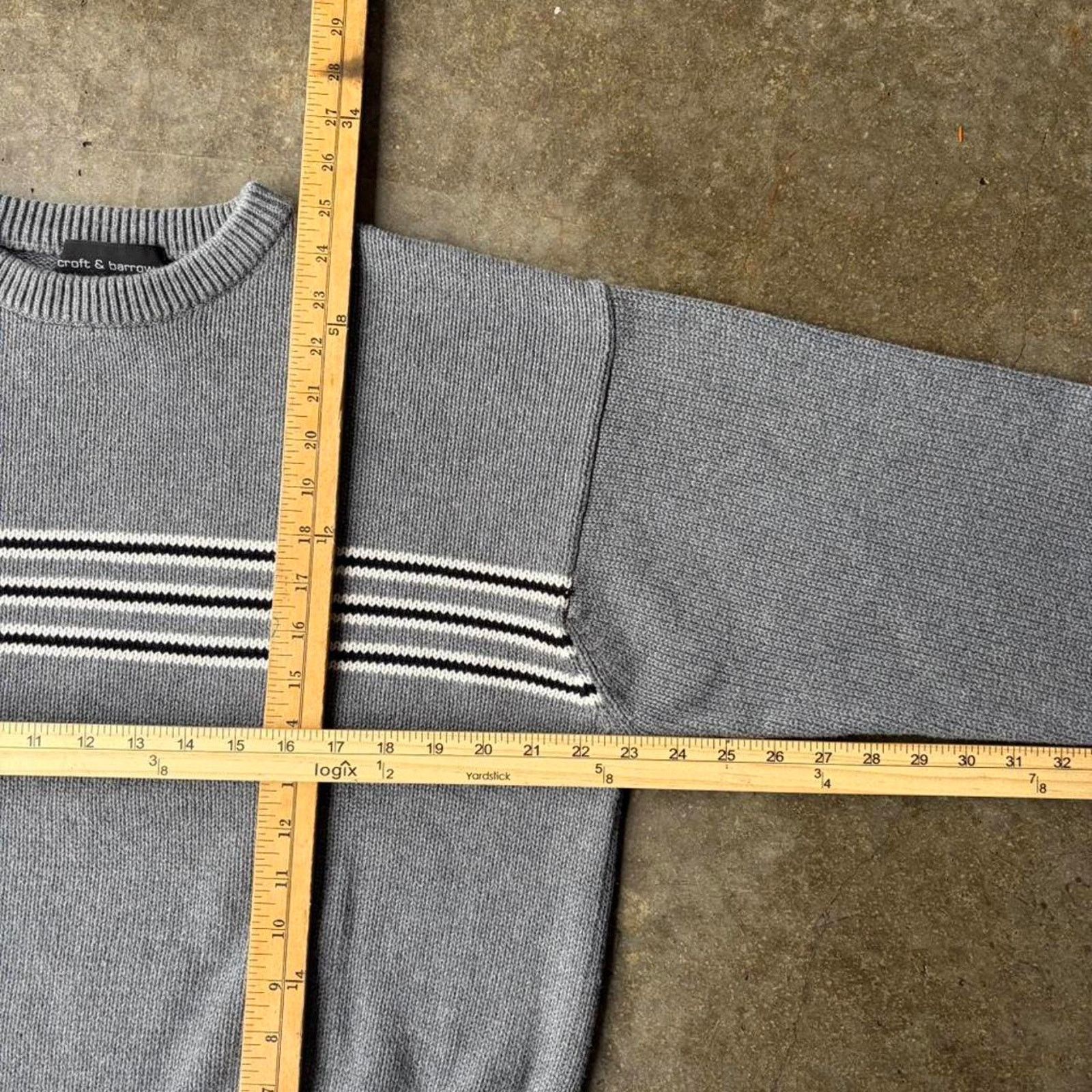 Croft & Barrow 2000s striped knit sweater Size US L / EU 52-54 / 3 - 4 Thumbnail