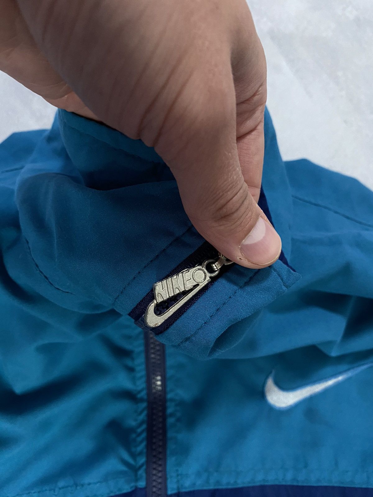Nike × Vintage 😮‍💨 Vintage Light Jacket Zip Up NIKE Big Logo ATHLETIC Size US M / EU 48-50 / 2 - 6 Thumbnail