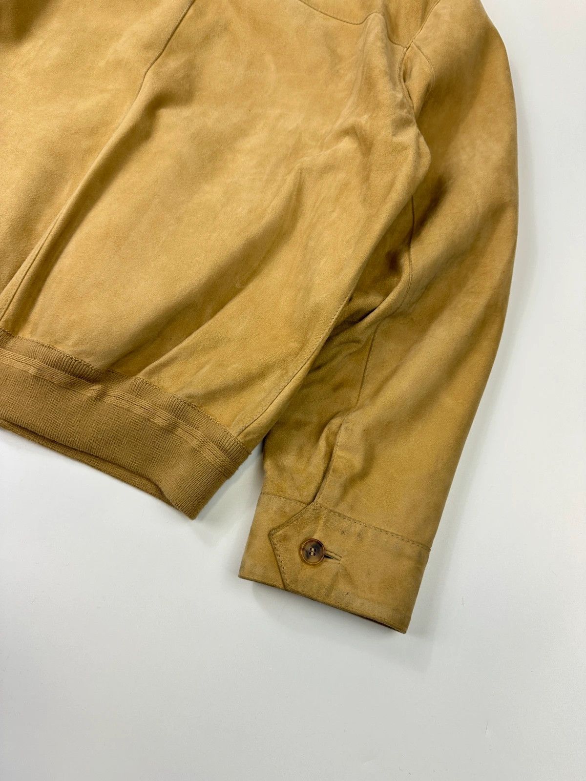 Lanvin Lanvin Paris 90s Beige Suède Leather Bomber Button Up Jacket Size US M / EU 48-50 / 2 - 7 Thumbnail