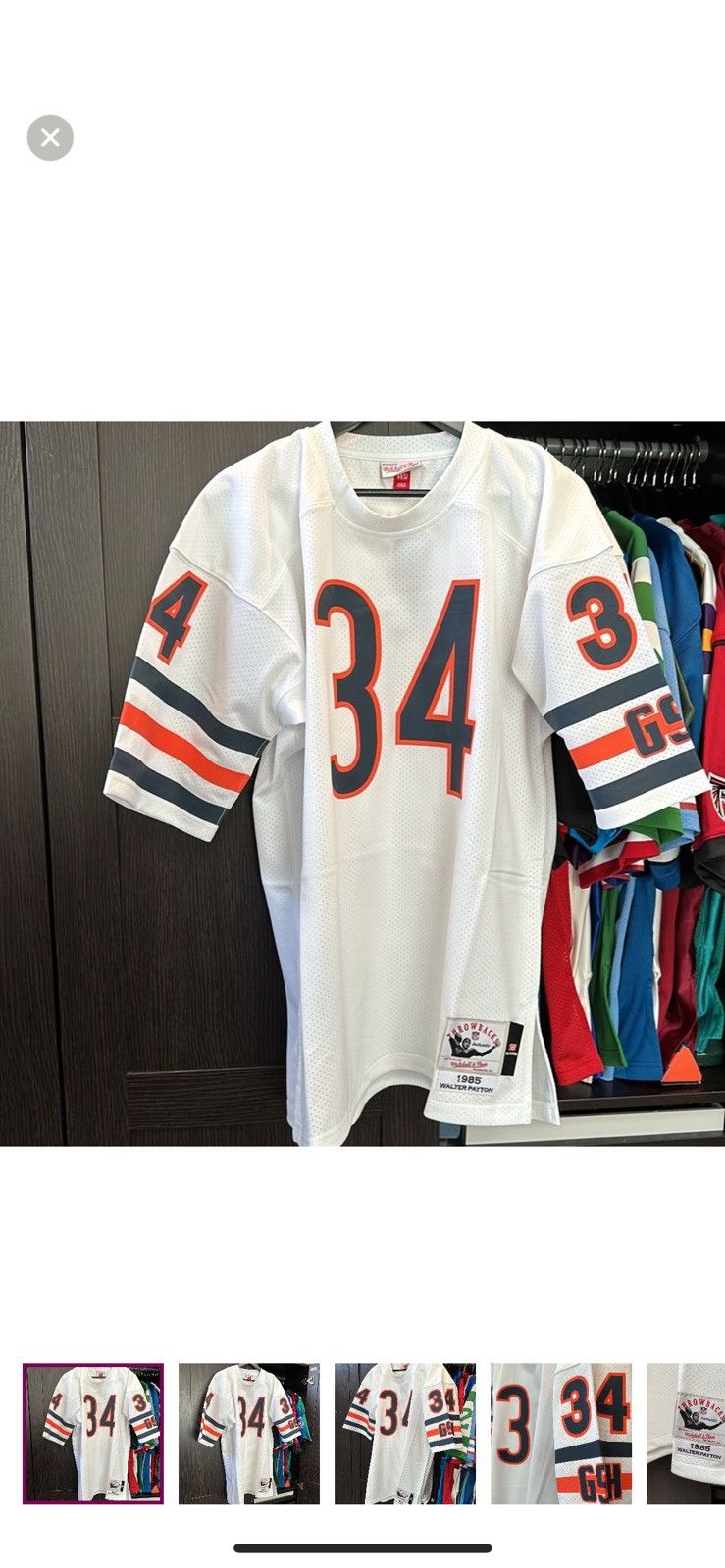 Mitchell & Ness Chicago Bears Away Vintage Walter Peyton Jersey Size US L / EU 52-54 / 3 - 3 Thumbnail