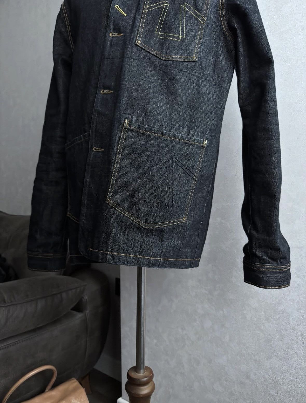 Eat Dust Eat Dust 673 Selvedge Denim Chore Jacket Size US XL / EU 56 / 4 - 4 Thumbnail