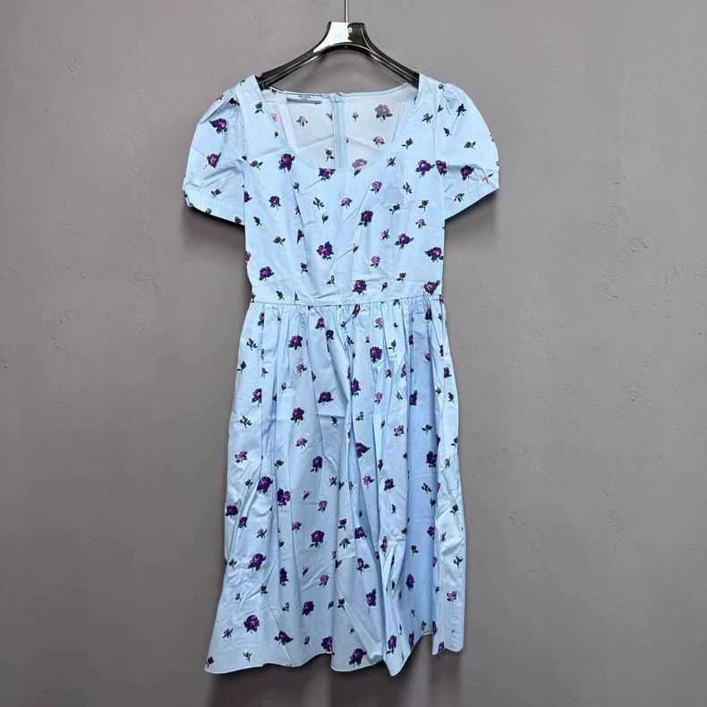 Prada Prada French jacquad dress 2503-Nextarrow Size S / US 4 / IT 40 - 1 Thumbnail