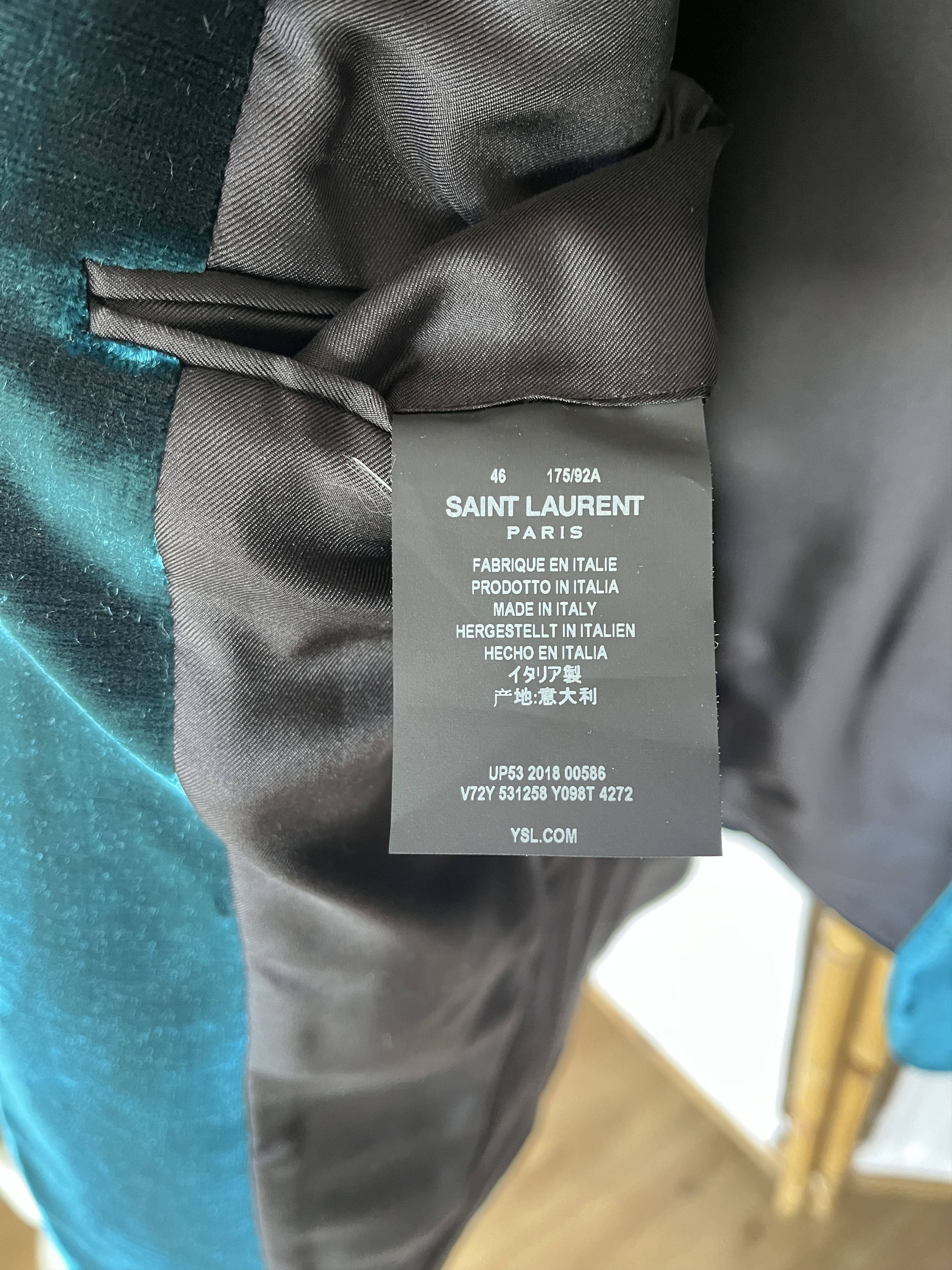 Saint Laurent Paris Saint Lauren Silk & Cotton Blazer Size 46S - 6 Thumbnail
