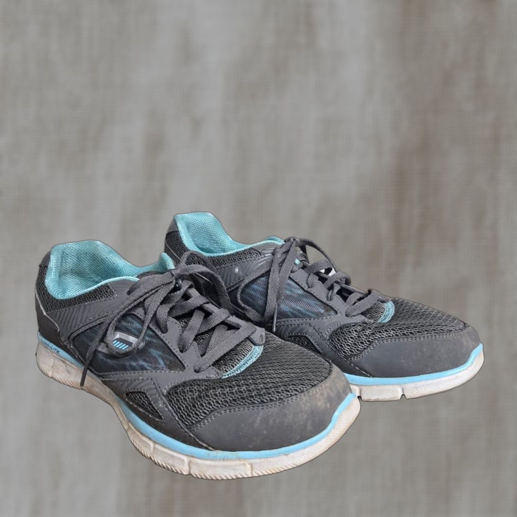 Skechers Gel Top Memory Foam Running Sneakers Shoes Women Adult Size 11 Blue