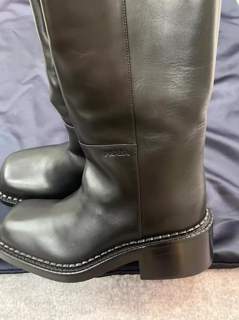 Prada Prada Leather KneeHigh Boots for Women -2505 Size US 6.5 / IT 36.5 - 6 Thumbnail