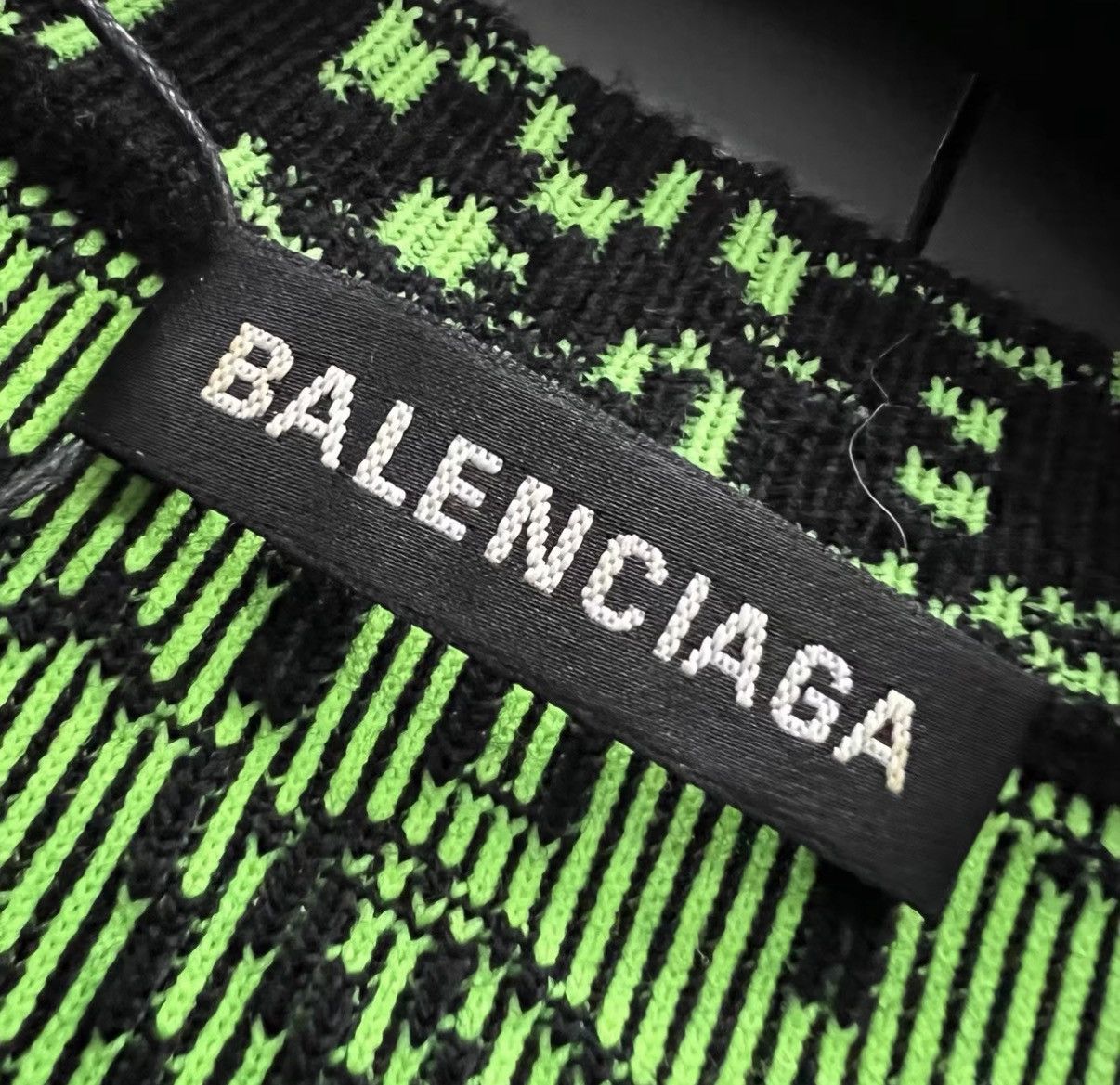Balenciaga Balenciaga Black-Green Blend Knit Sweater J41 Size US S / EU 44-46 / 1 - 3 Thumbnail