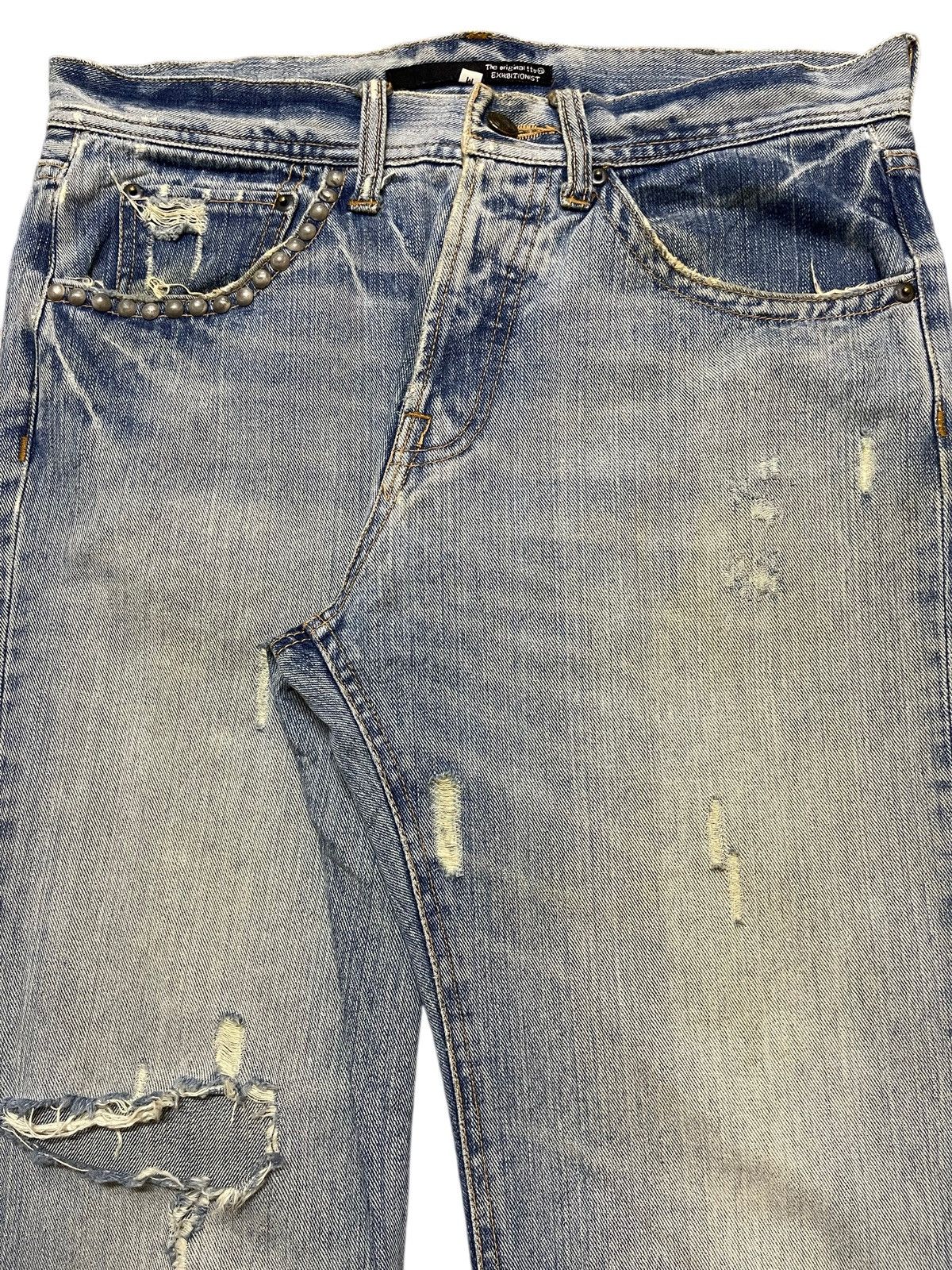 KMRii Vintage Japanese Brand Studded Faded Mud Wash Distress Loose Size US 32 / EU 48 - 4 Thumbnail