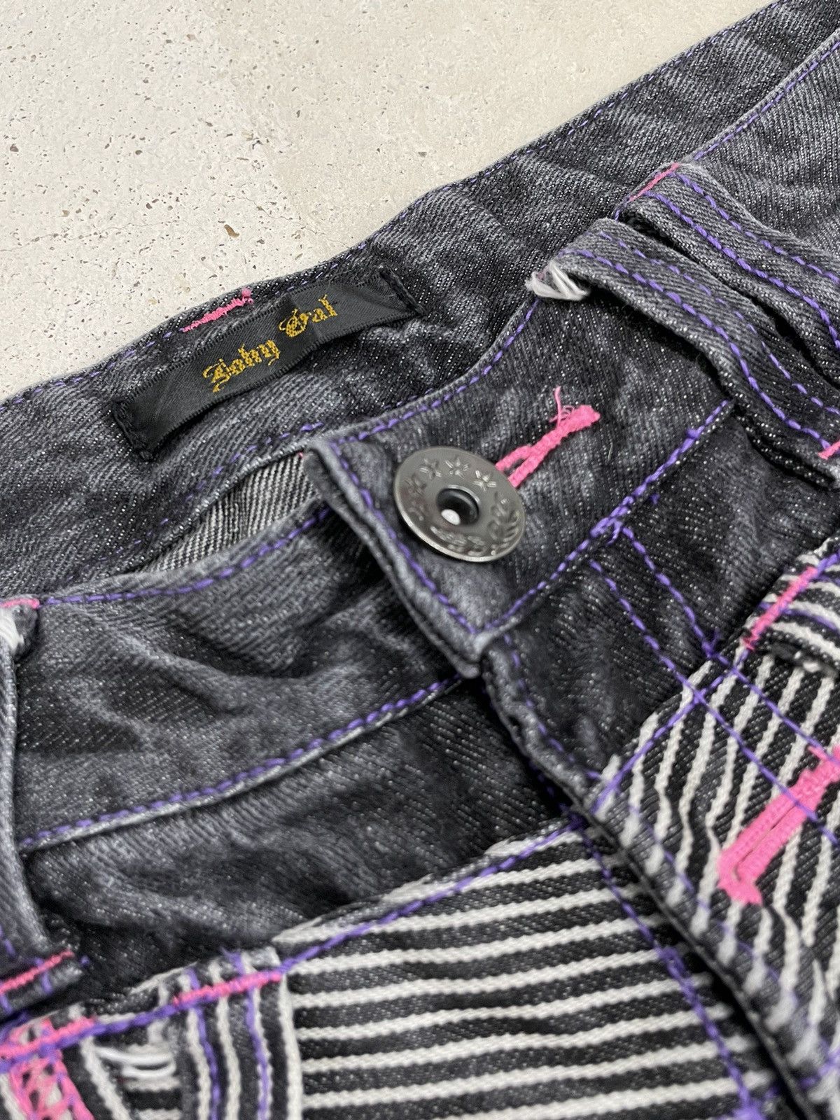 Hysteric Glamour × Japanese Brand Baby Gal Hickory Clone Devgru Y2K Surf Denim Size US 29 - 7 Thumbnail