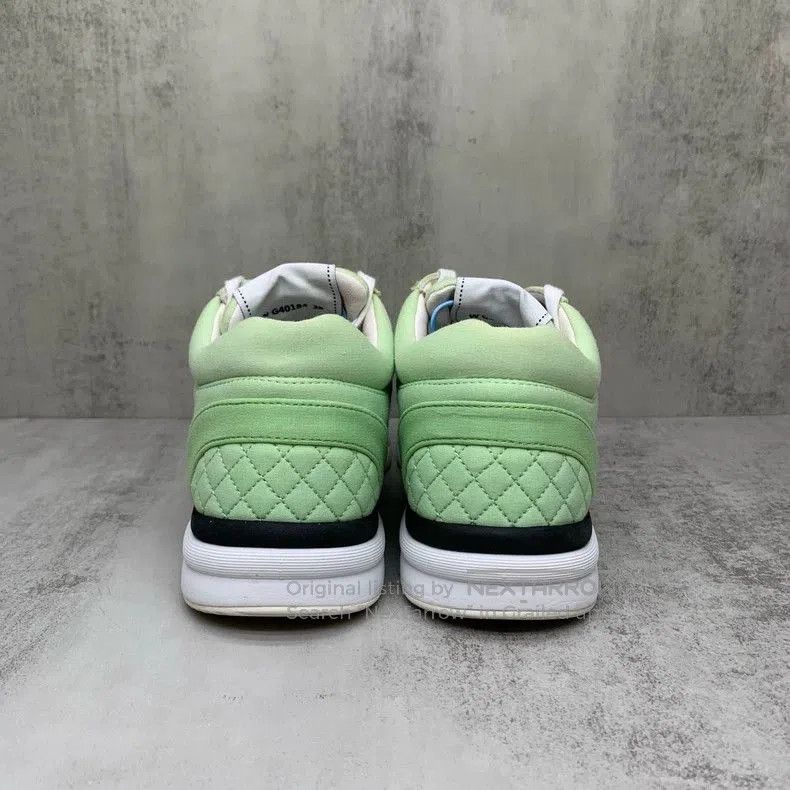 Chanel Chanel Green Diamond Pattern Sneakers Size 38. Size US 8 / EU 41 - 9 Thumbnail