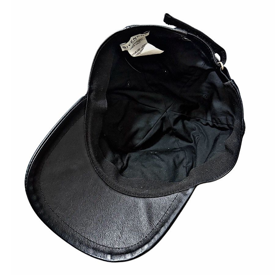 Givenchy Authentic Givenchy Black Leather Logo Cap Size ONE SIZE - 3 Thumbnail