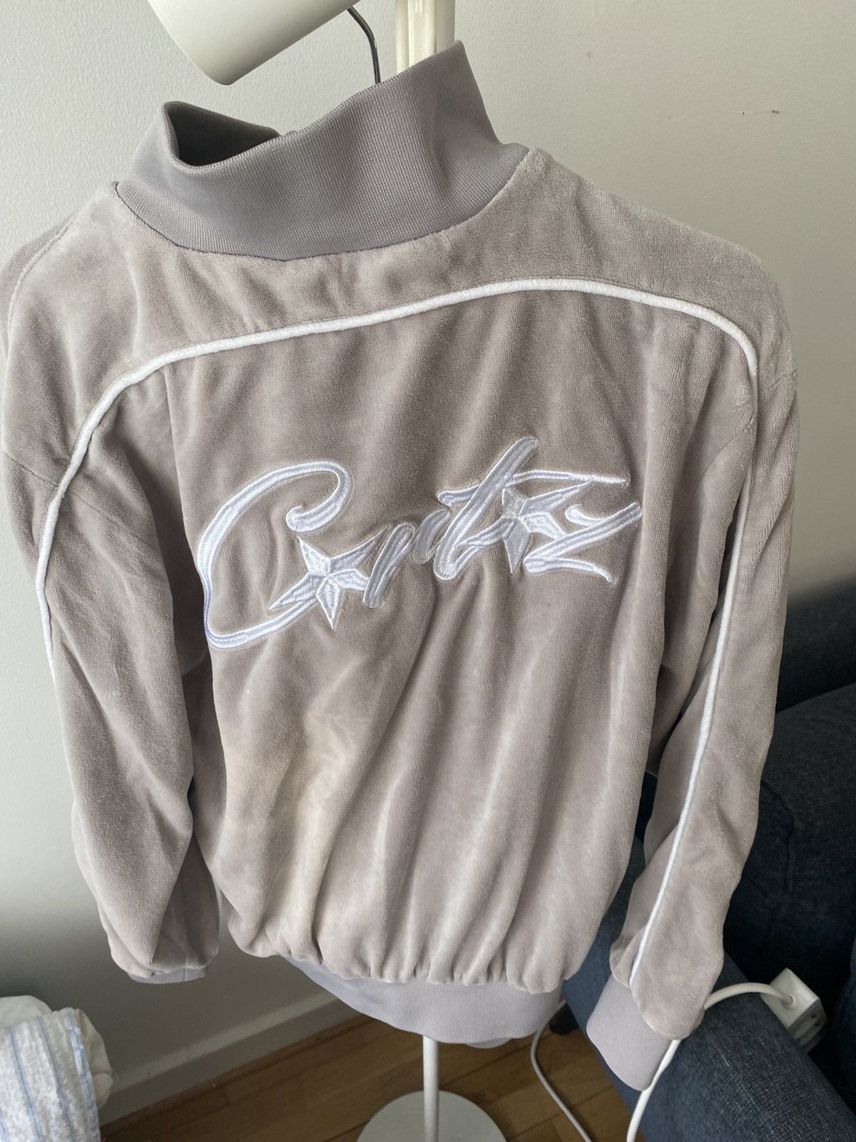 Corteiz Corteiz Grey Velour Track Jacket Size US M / EU 48-50 / 2 - 2 Thumbnail