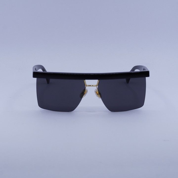 Max Mara Max Mara MM0072 01A Sunglasses Shiny Black Square Frame Size ONE SIZE - 2 Thumbnail