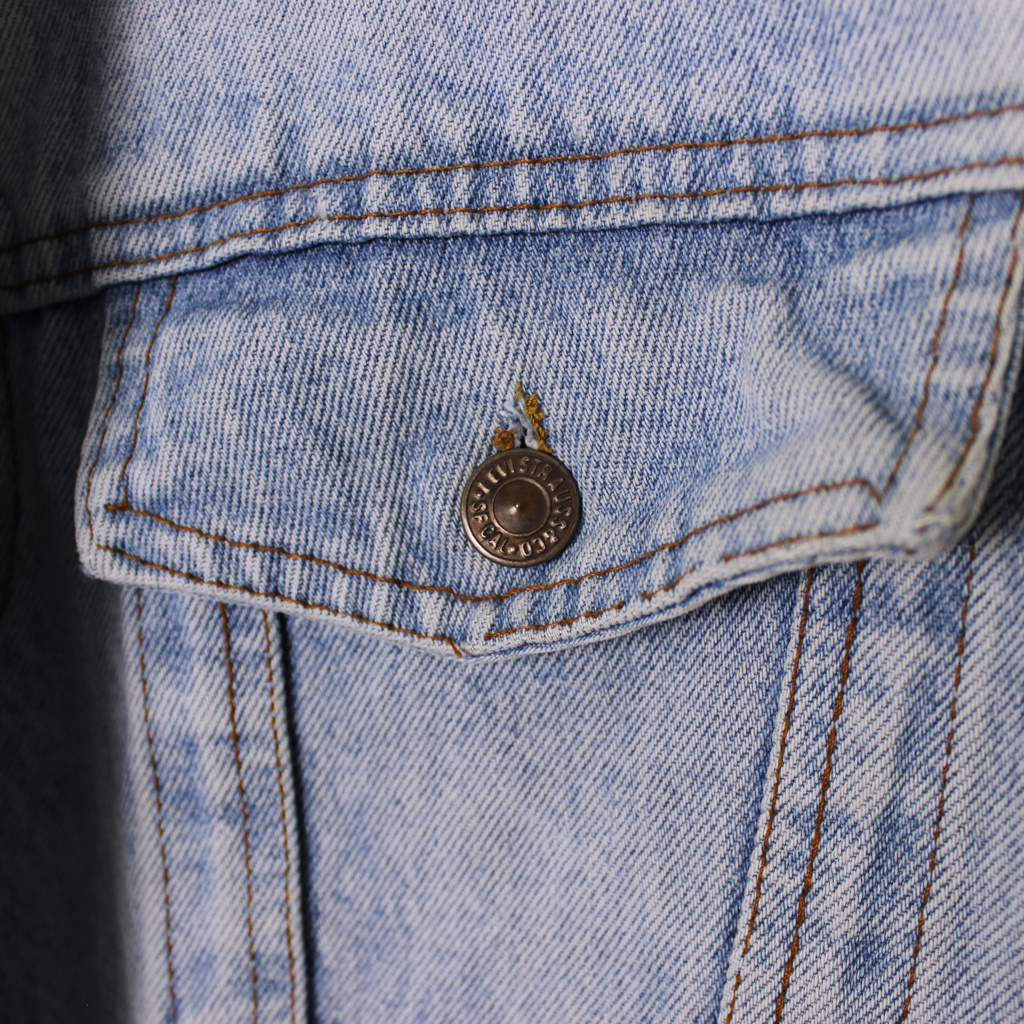 Levi's Levis vintage denim jacket rare blue white L Size US L / EU 52-54 / 3 - 7 Thumbnail