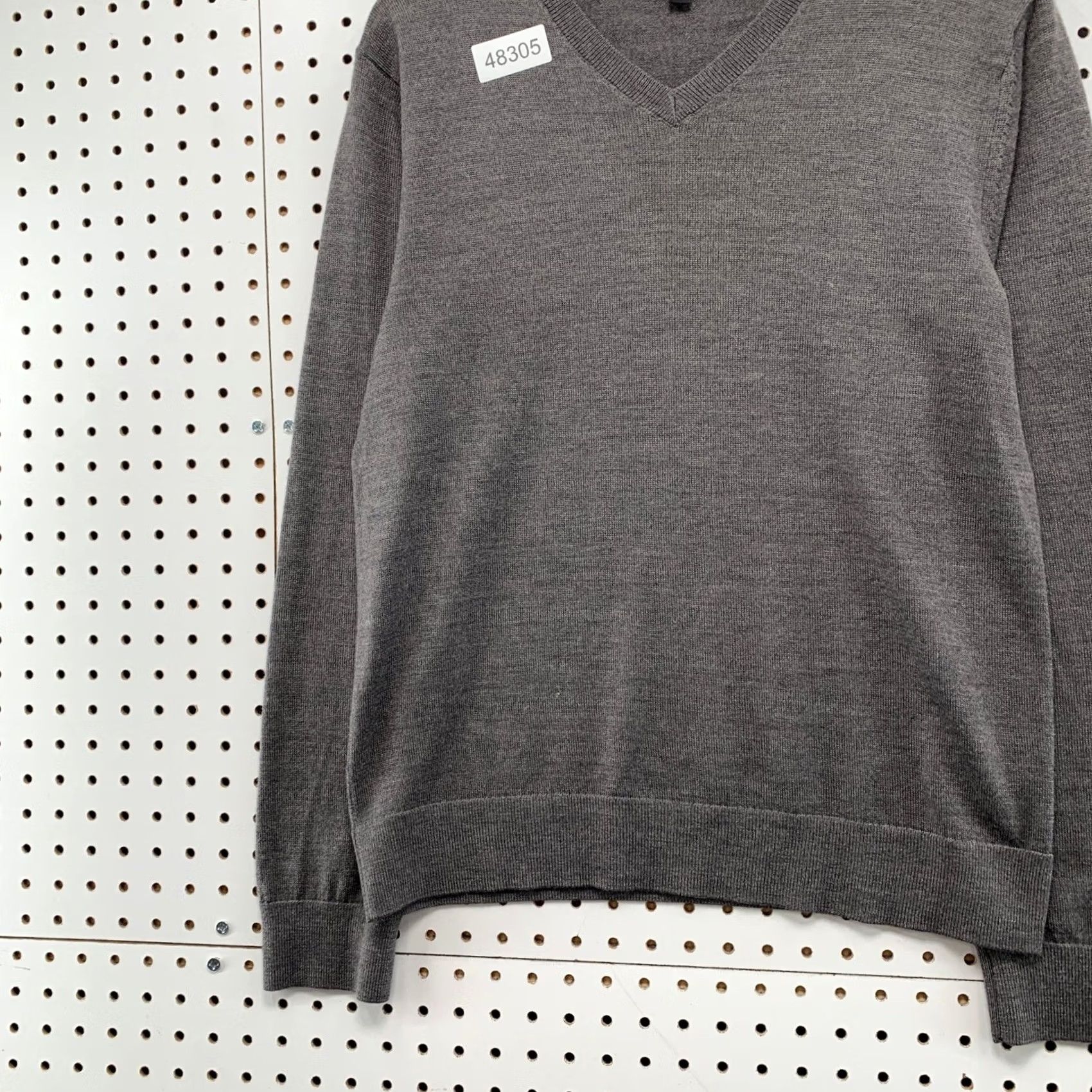 Banana Republic Banana Republic Sweater Mens V-Neck 100% Merino Wool Lightweight Gray Pullover Knit Shirt Size US M / EU 48-50 / 2 - 3 Thumbnail