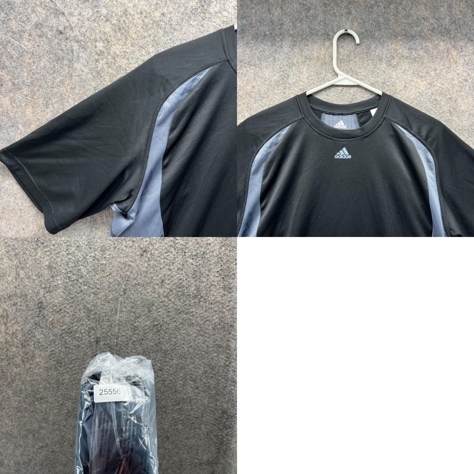 Adidas Adidas Shirt Men Medium Black Blue Crewneck Gym Polyester Trefoil Jersey Vtg Size US M / EU 48-50 / 2 - 9 Thumbnail