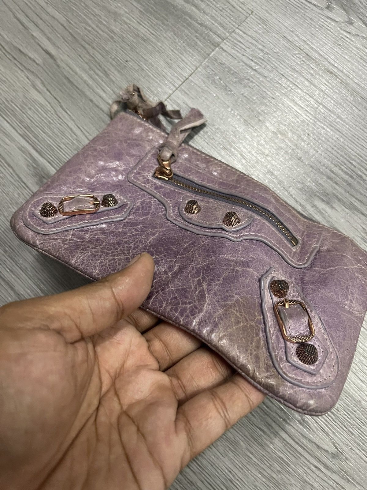 Balenciaga Balenciaga City purple leather Wallet Size ONE SIZE - 15 Thumbnail