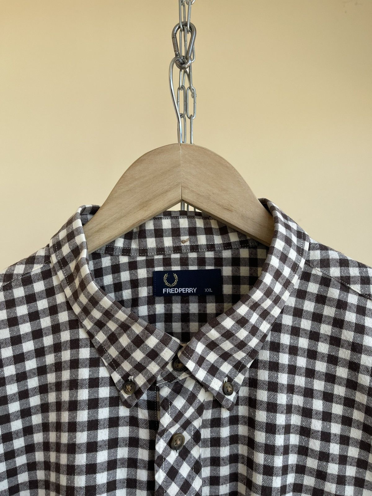 Fred Perry Fred Perry Gingham Check Flannel Button Down L/S Shirt Size US XXL / EU 58 / 5 - 3 Thumbnail